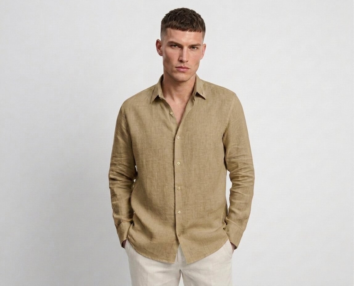 Khaki Linen Shirt