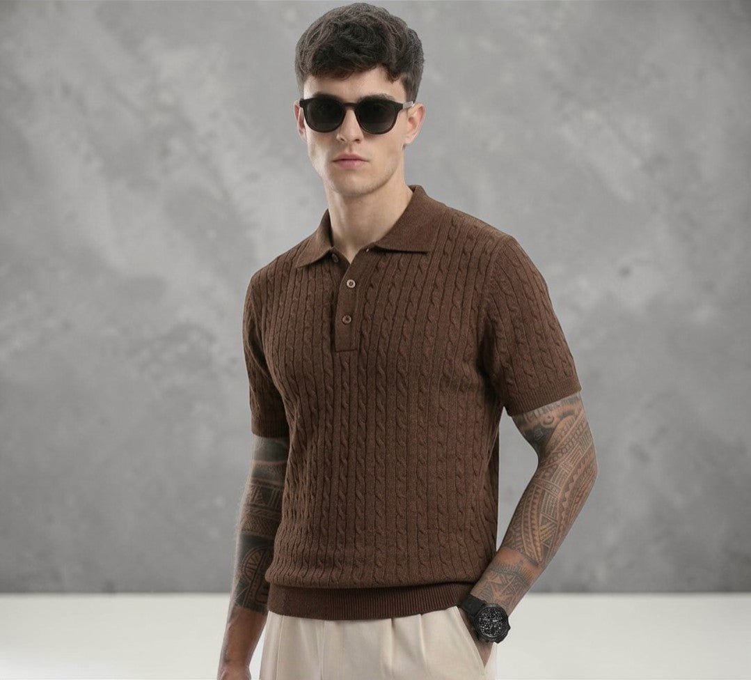 Mocha Cable Shirt