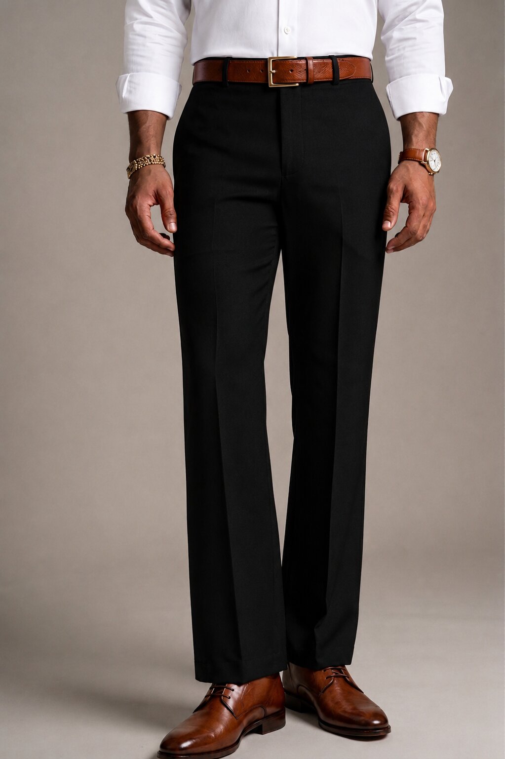 Black Japanese Bootcut Pants