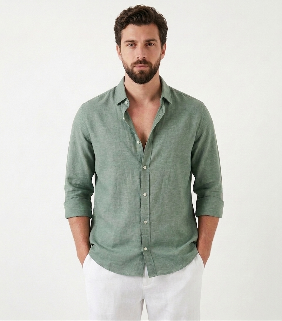 Sage Linen Shirt