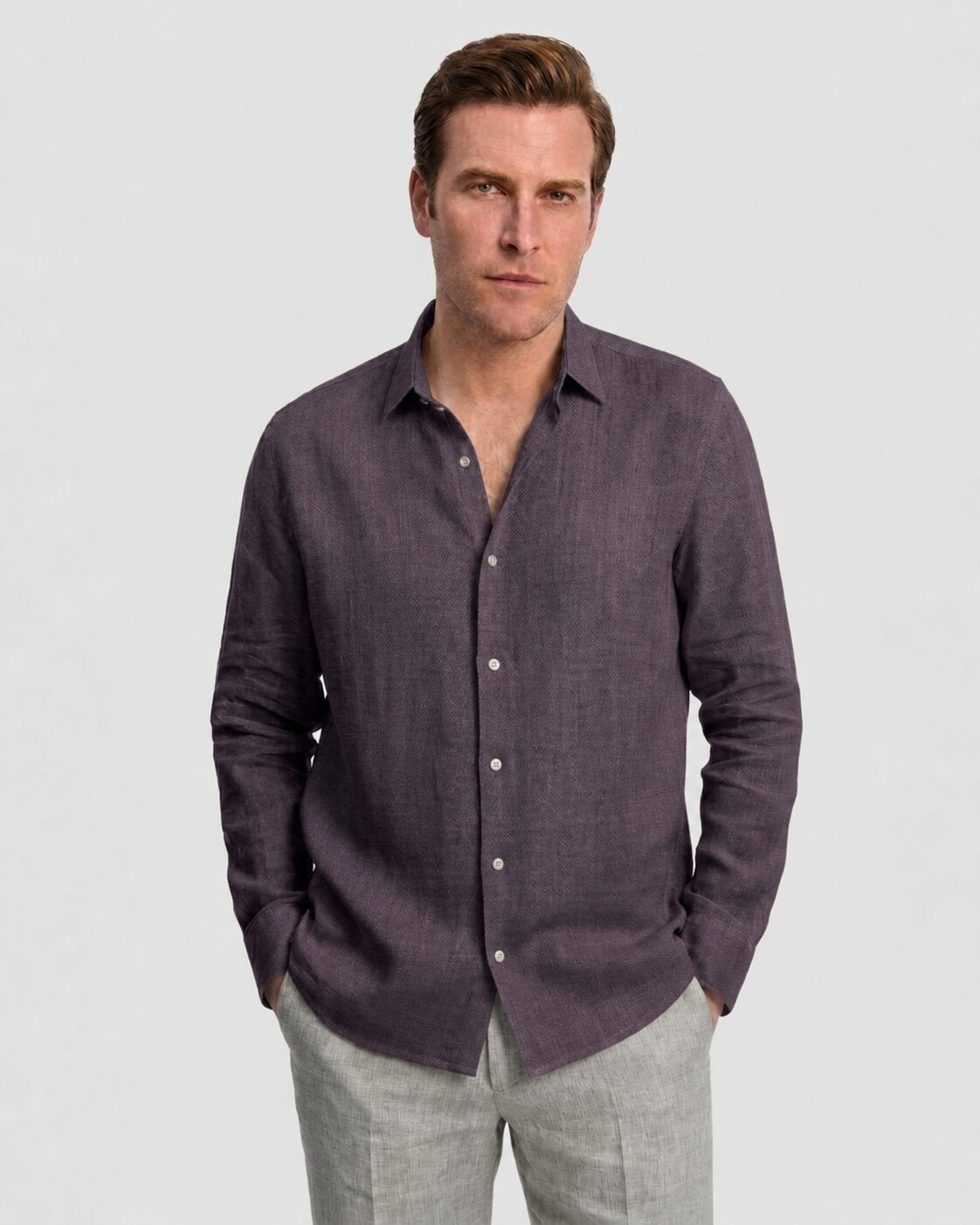 Purple linen Shirt