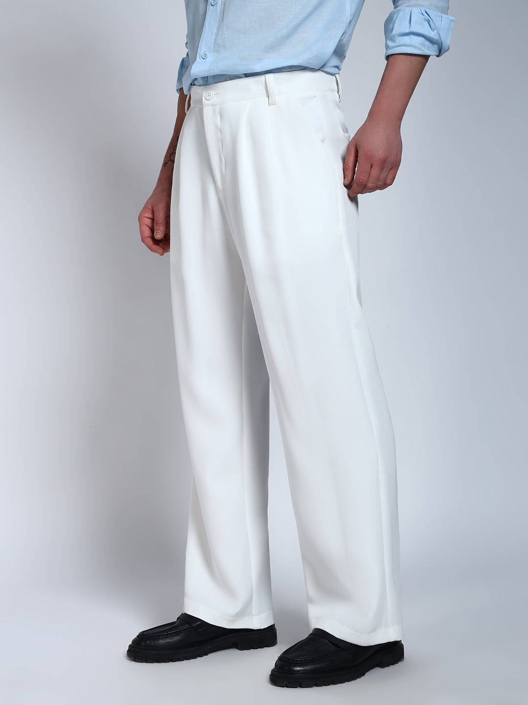 White Japanese Korean Pants