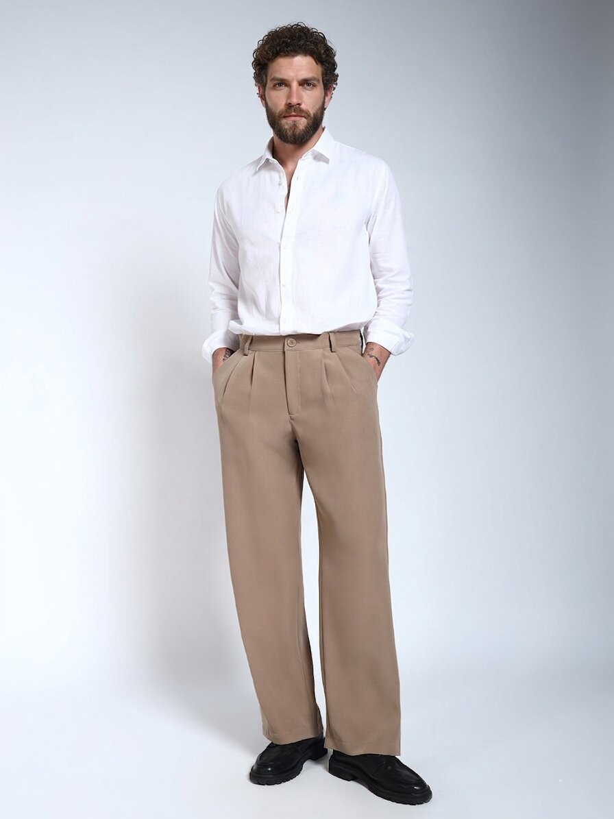 Beige Japanese Korean Pants