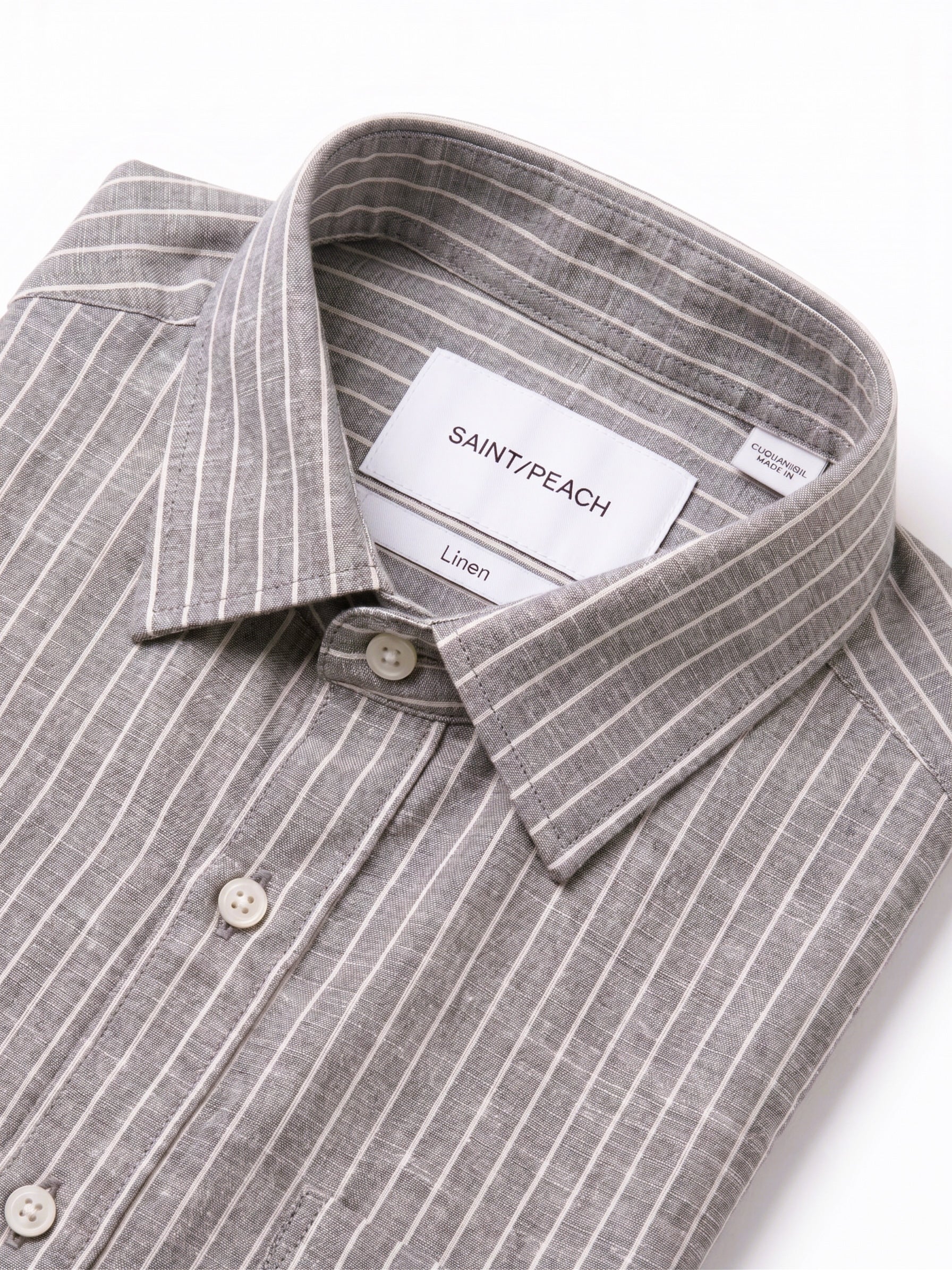Brown Striped Linen Shirt