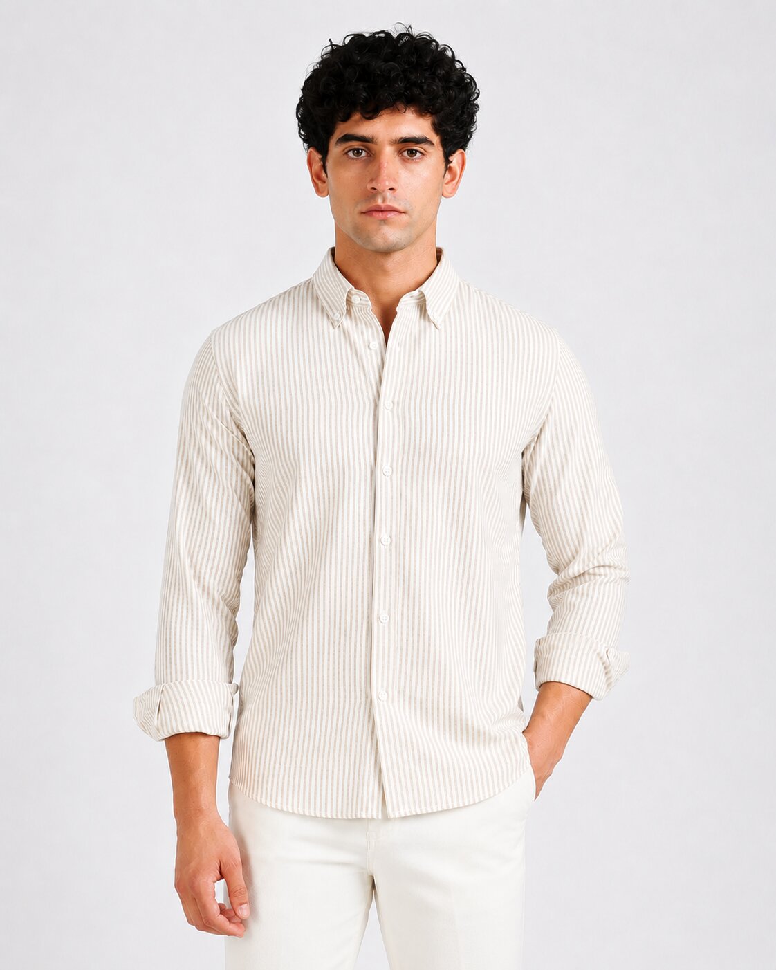 Sand Striped Linen Shirts