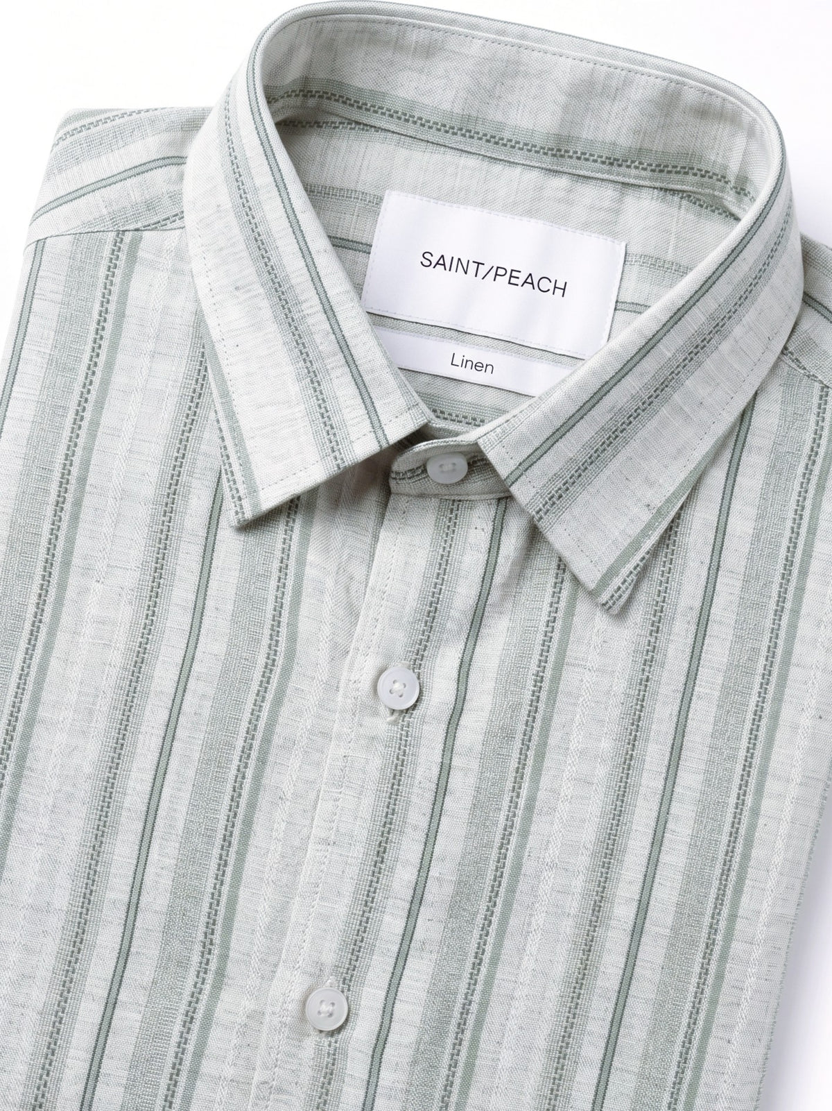 Green Striped Linen Shirt