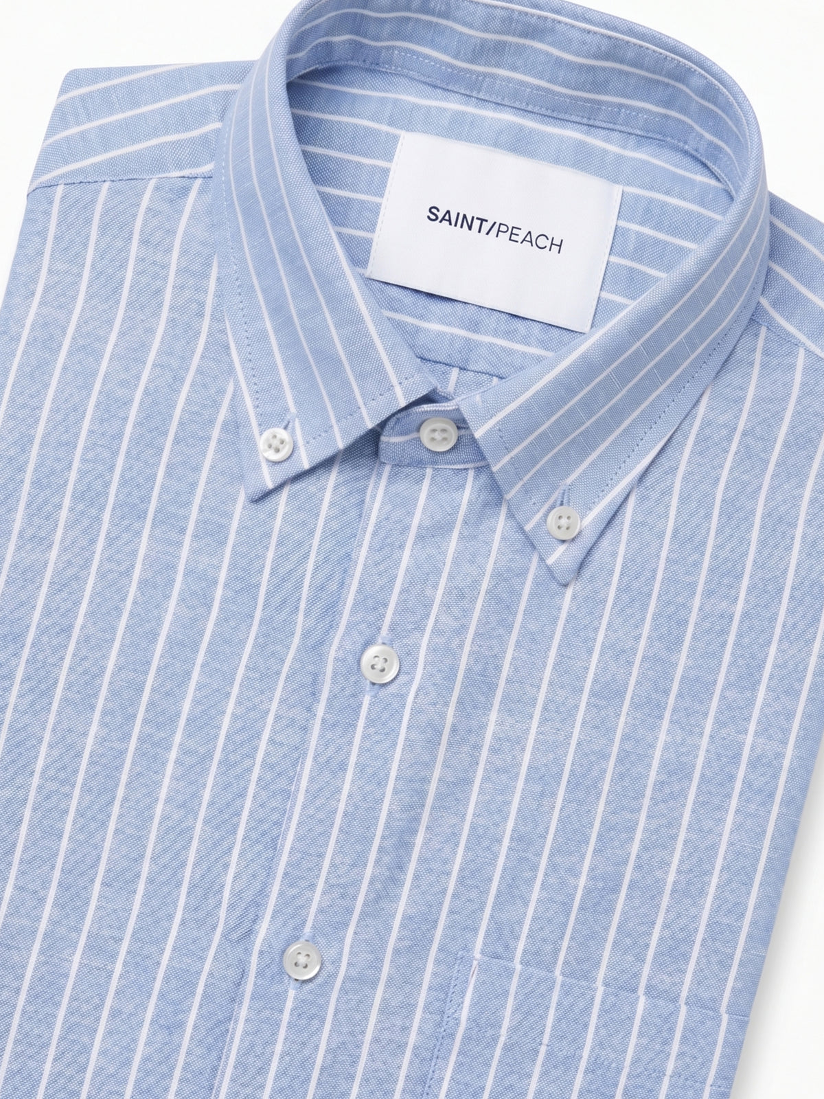 Baby Blue Striped Linen Shirt