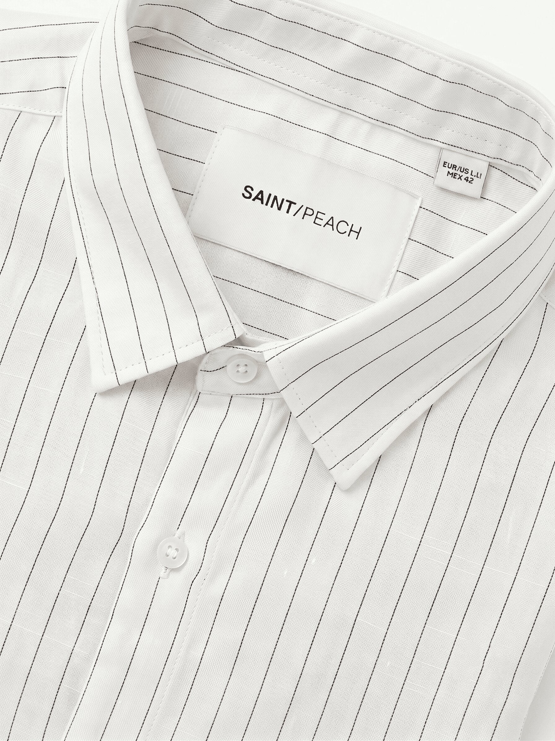 White Pinstriped Linen Shirt