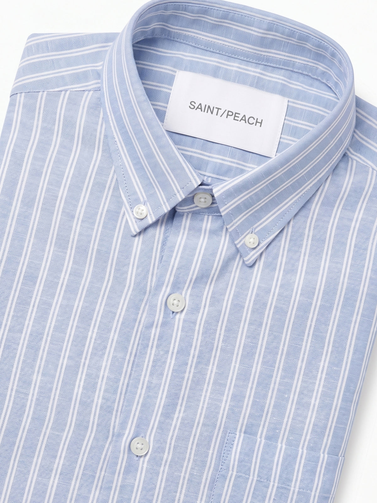 Baby Blue Striped Linen Shirt