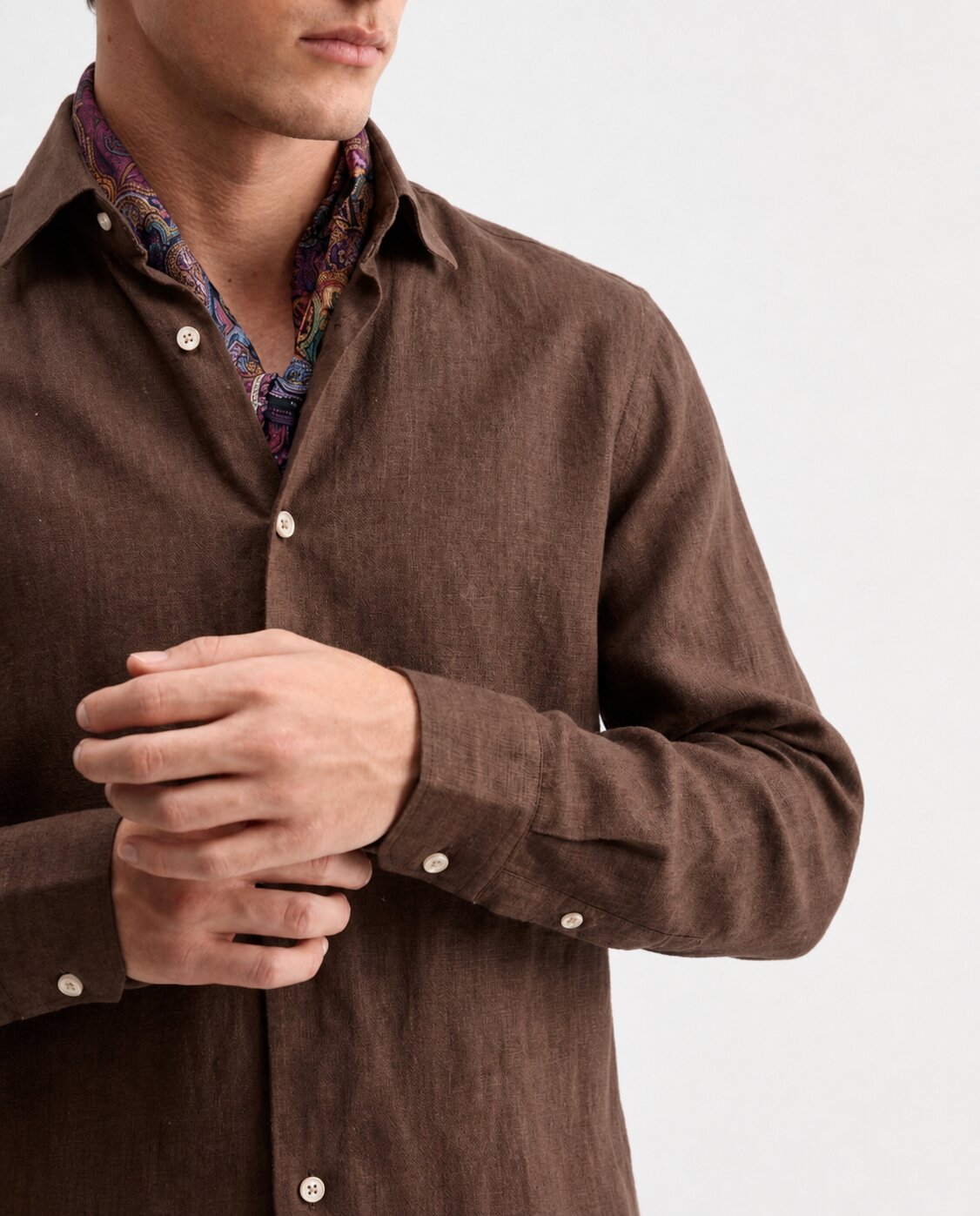 Mocha Linen Shirt