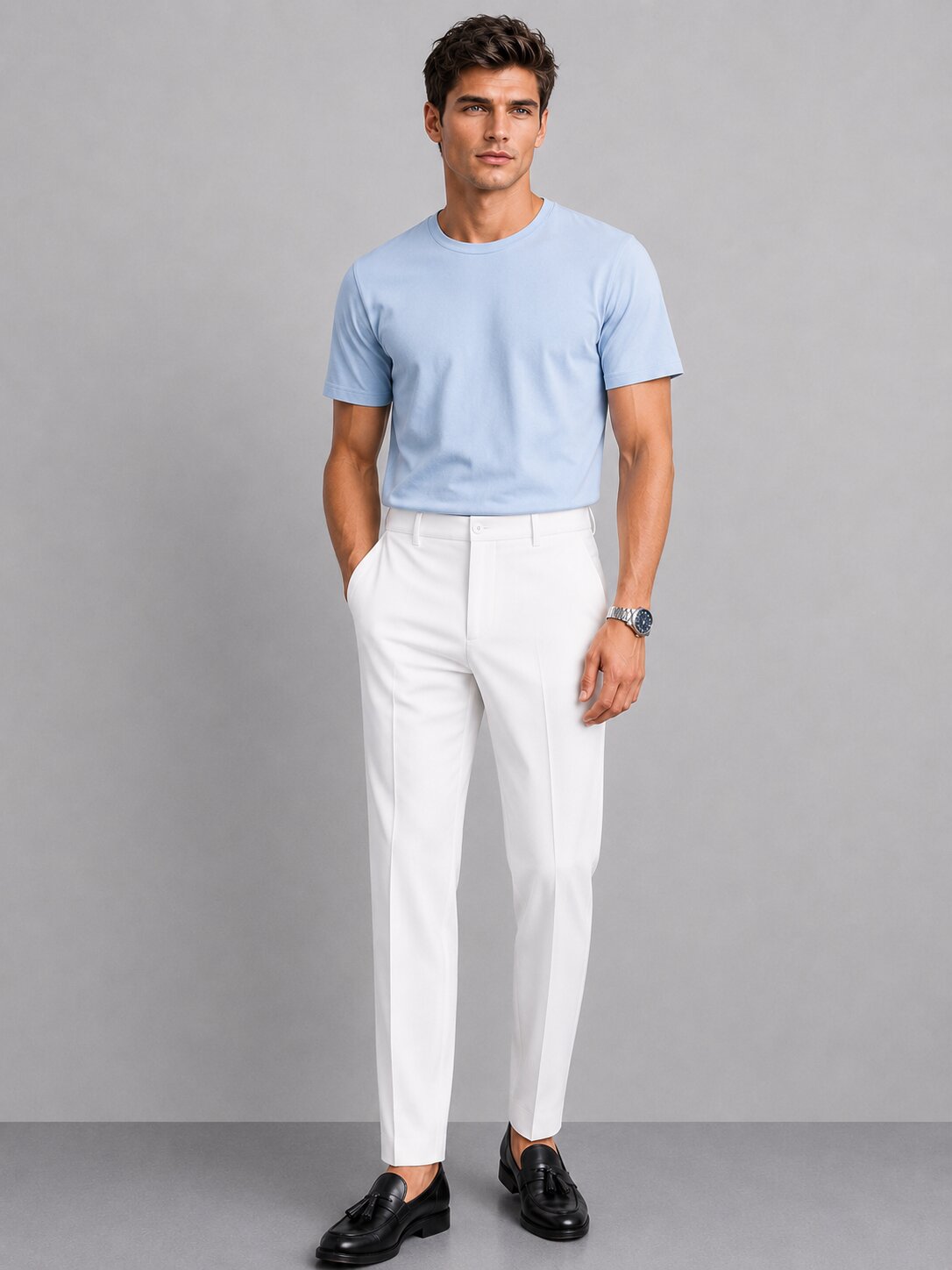 White Formal Pants