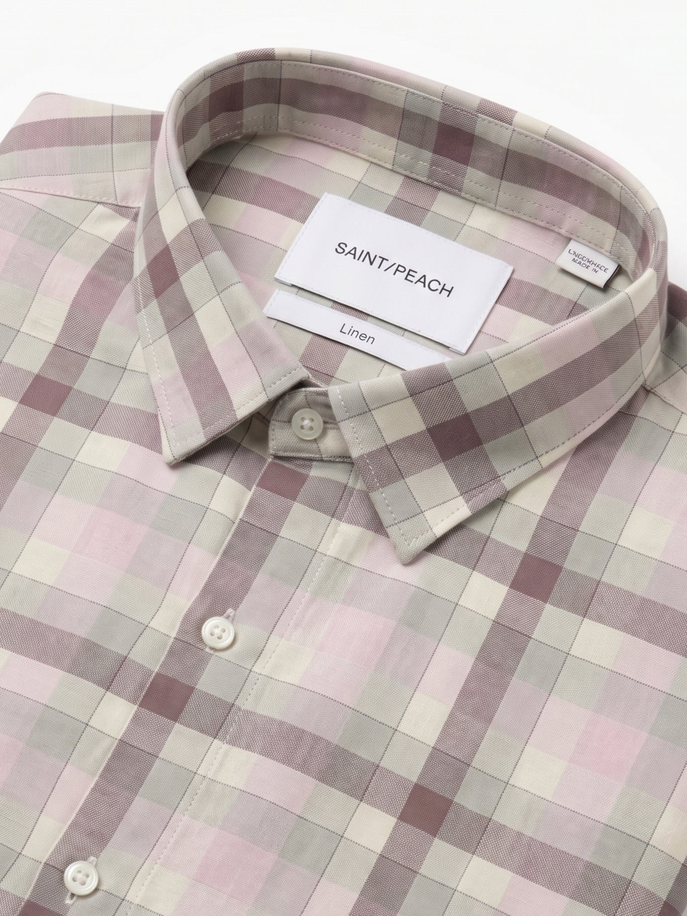 Dusty Pink Checked Linen Shirt