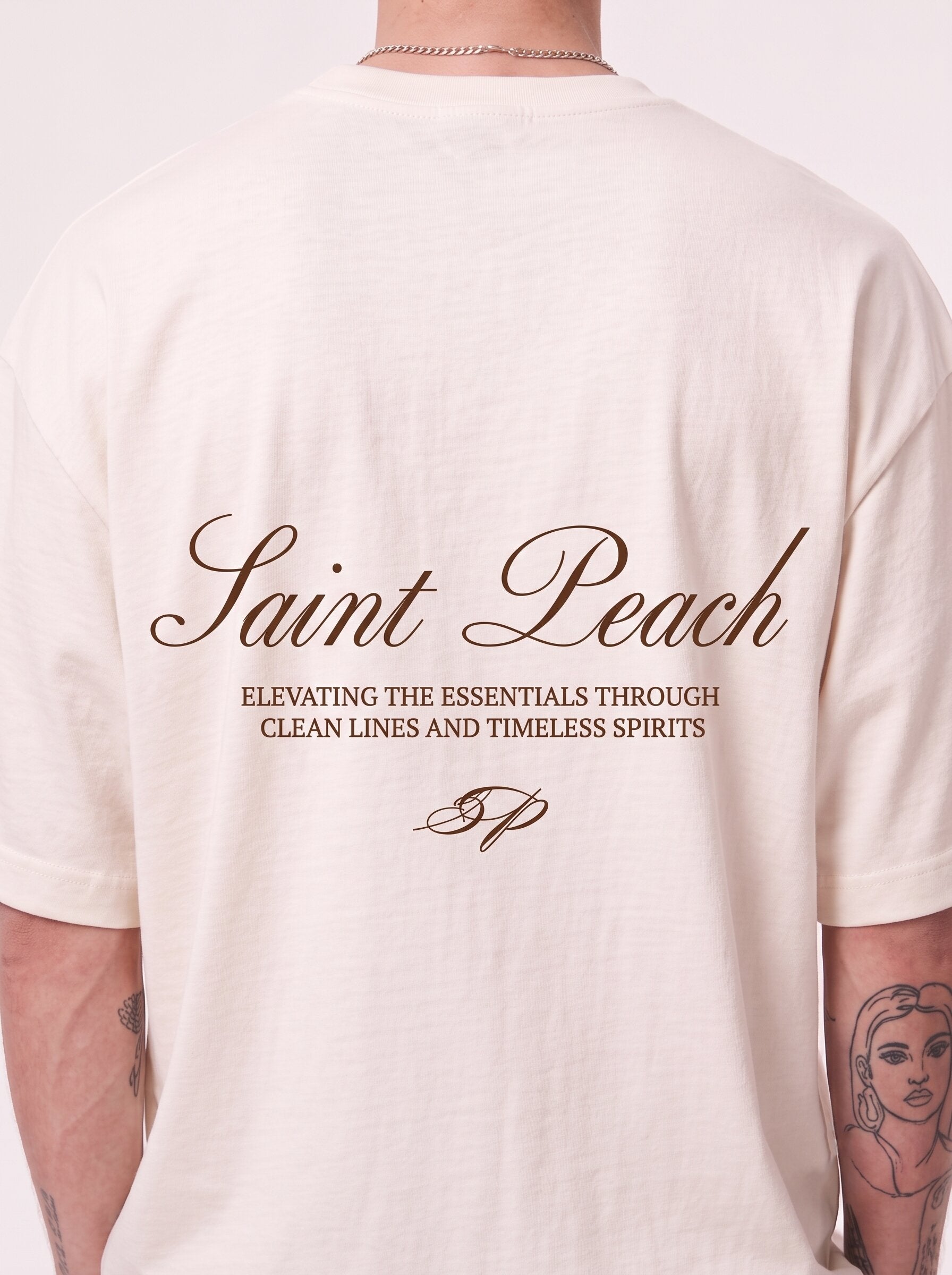 Unisex Cream Oversized T-shirt