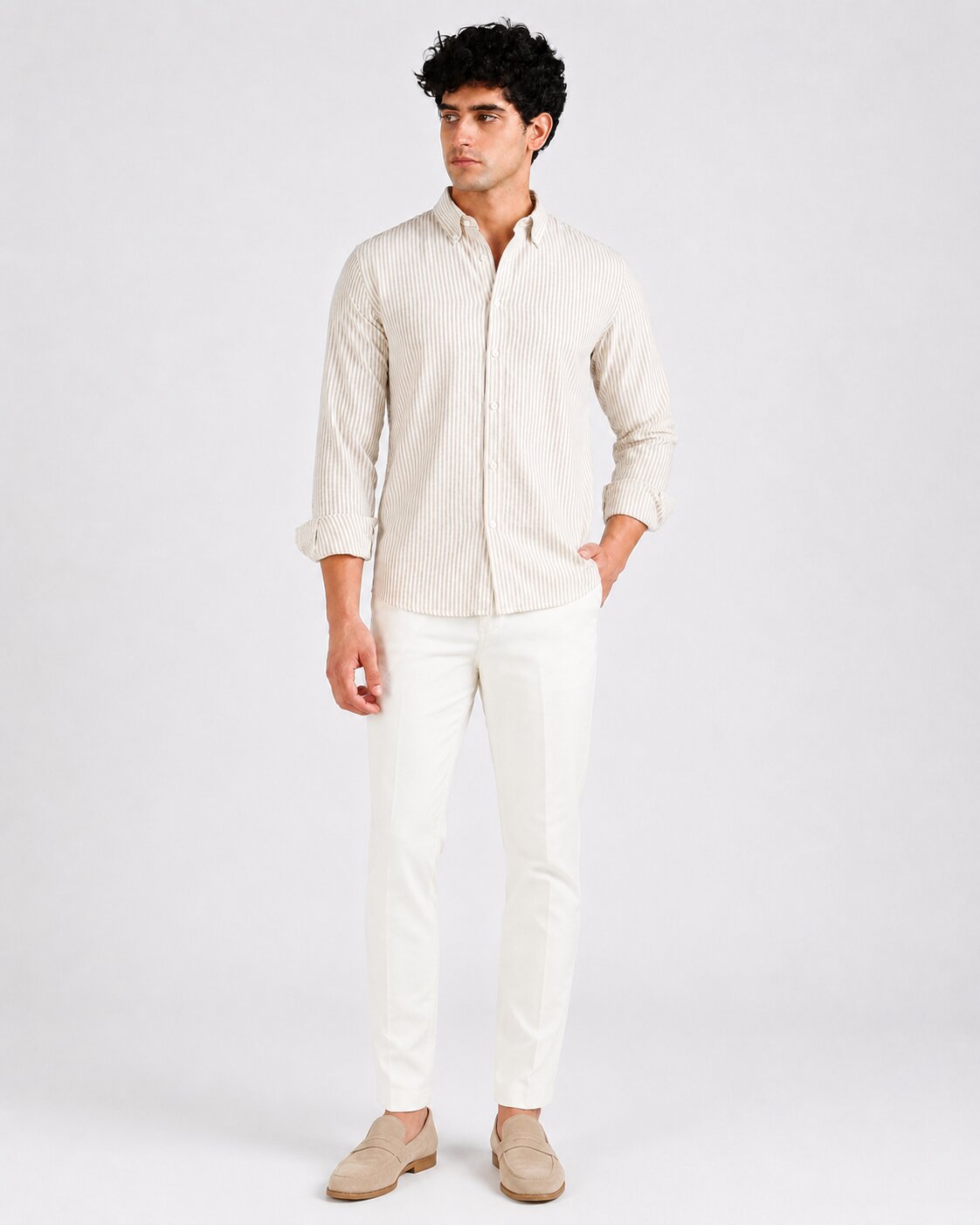 Sand Striped Linen Shirts