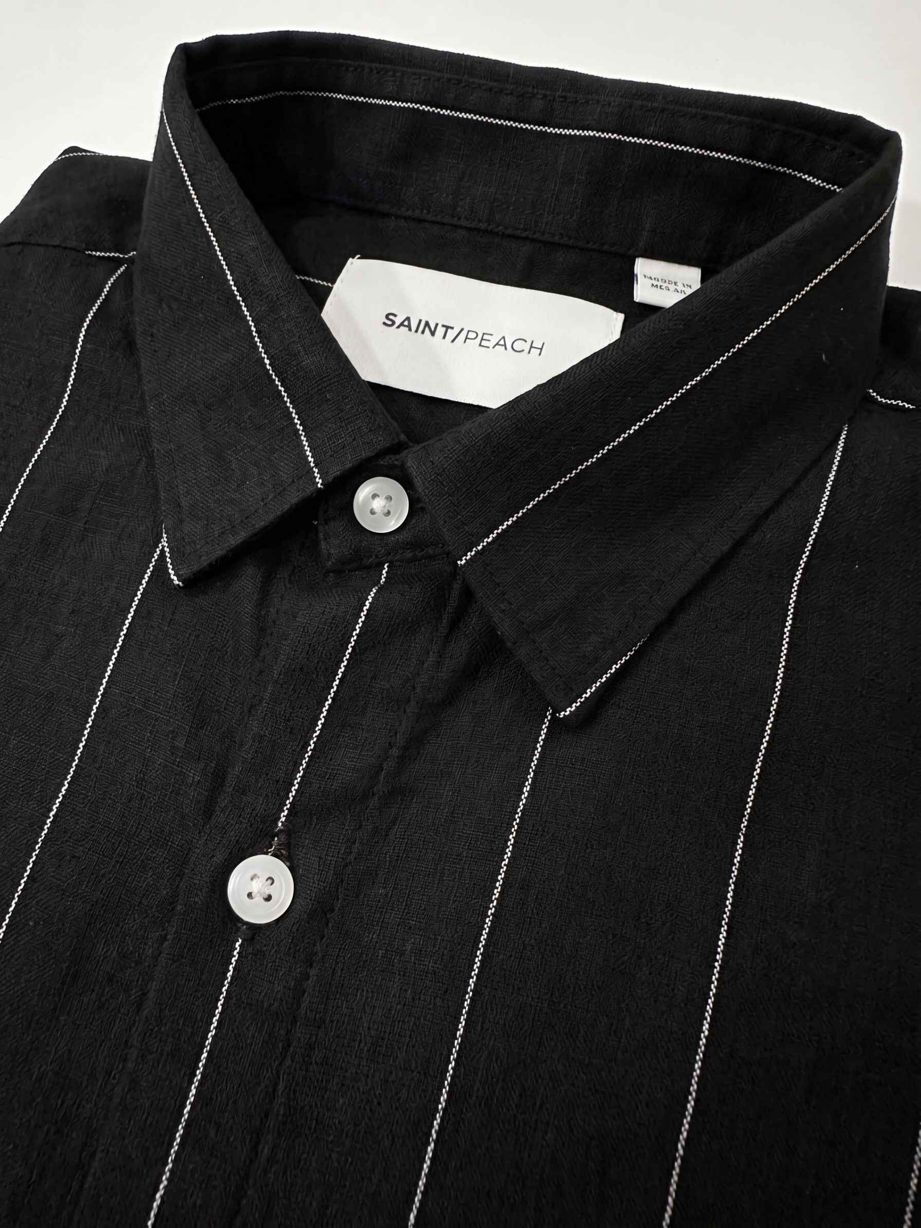Black Striped Linen Shirt
