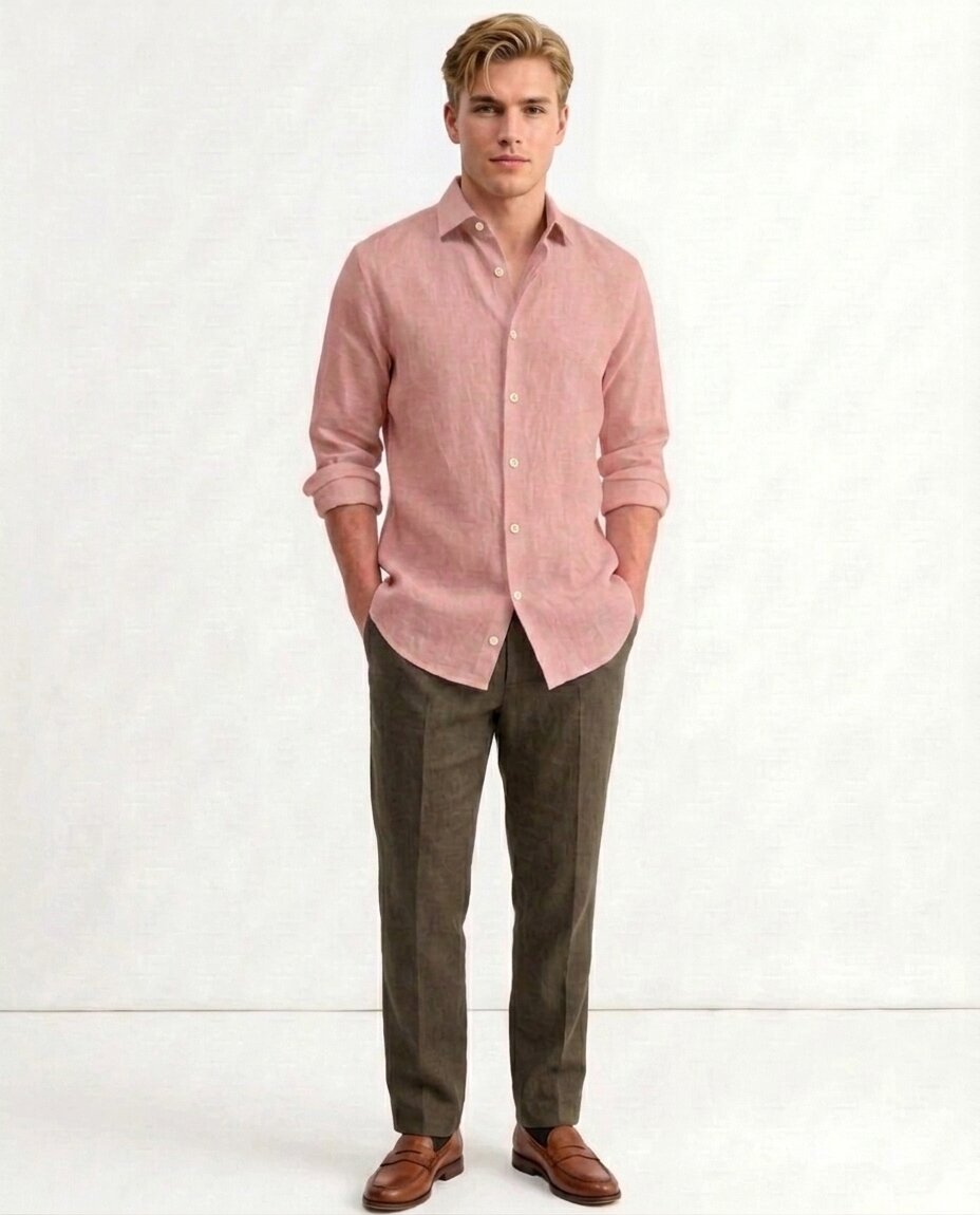 Pink Linen Shirt