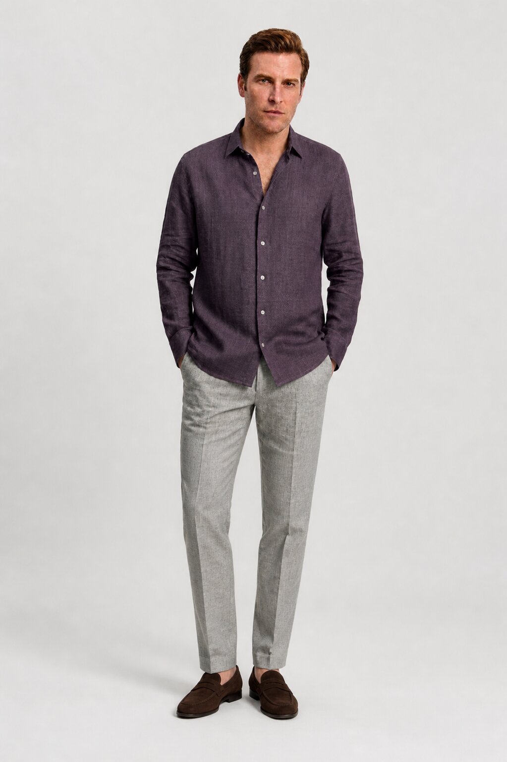 Purple linen Shirt