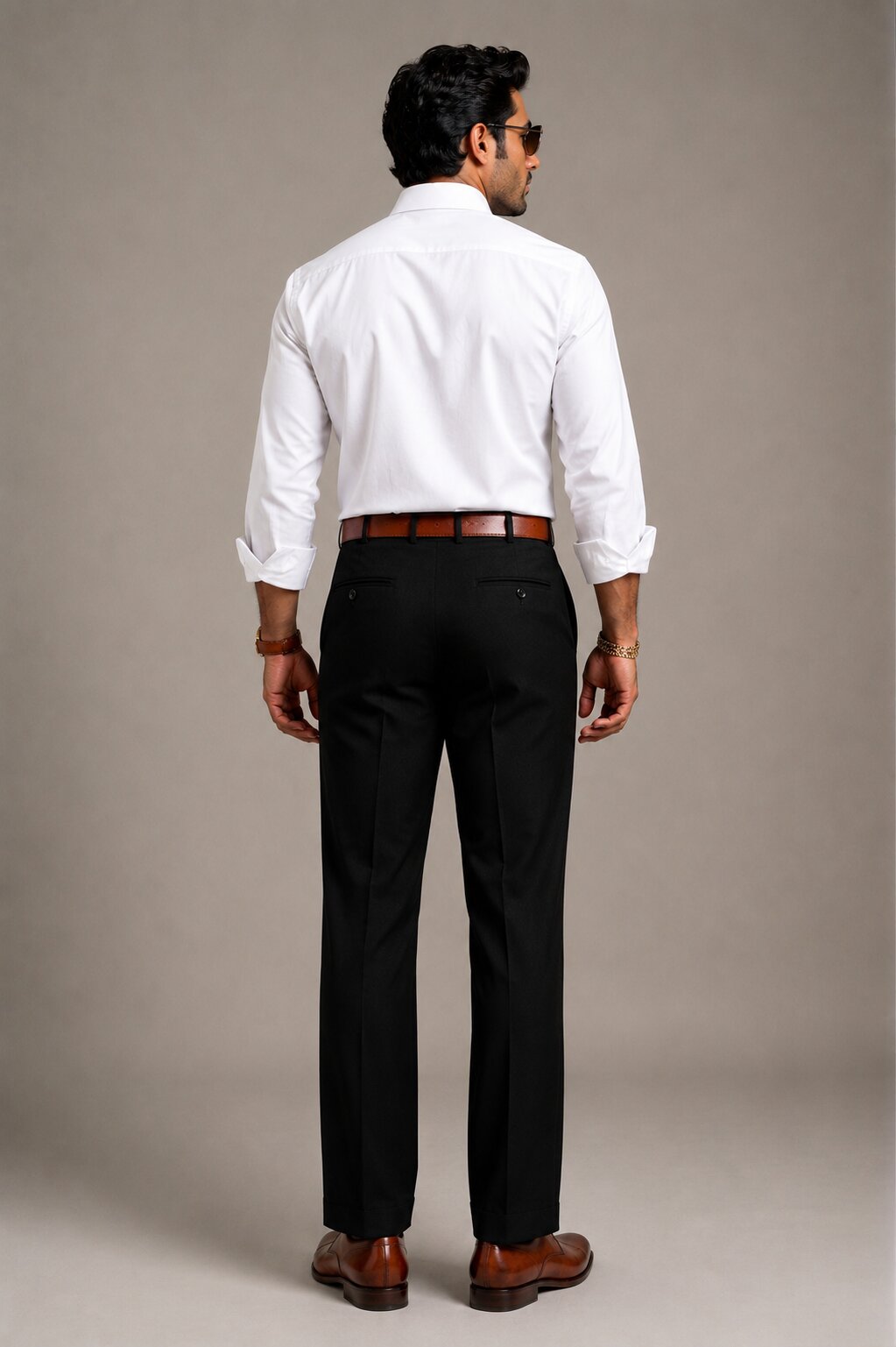 Black Japanese Bootcut Pants