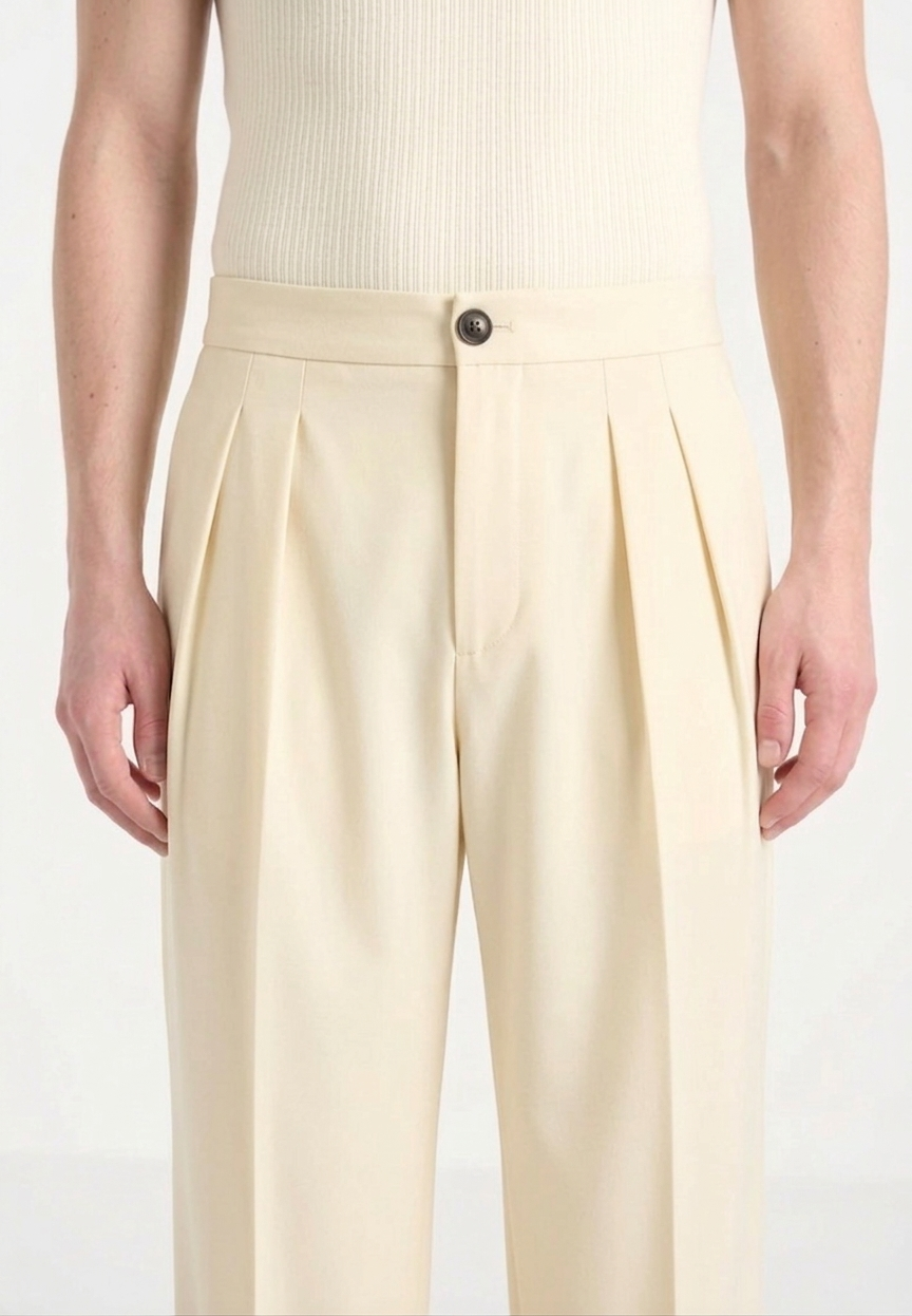 Cream Korean Pant
