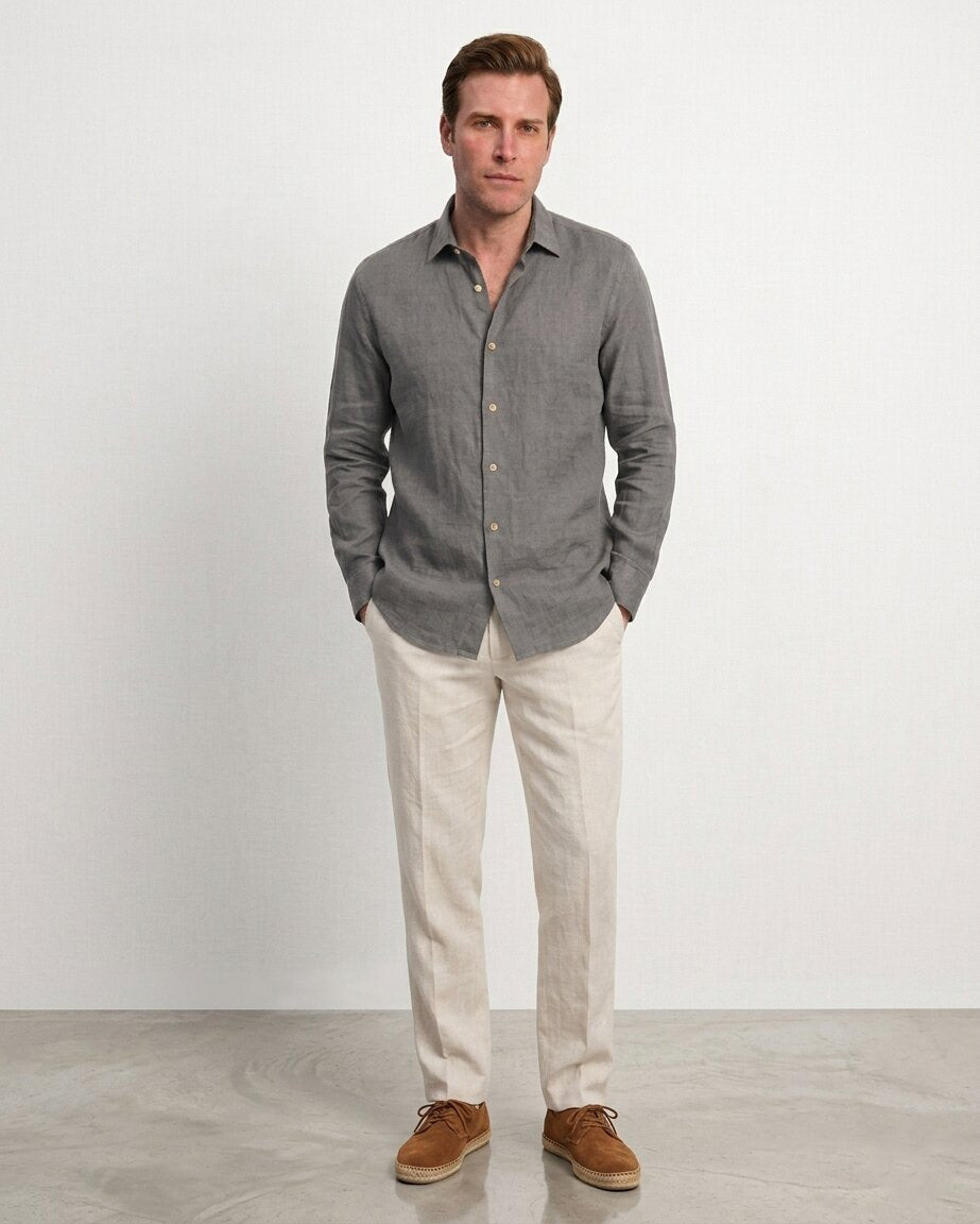 Charcoal Linen Shirt