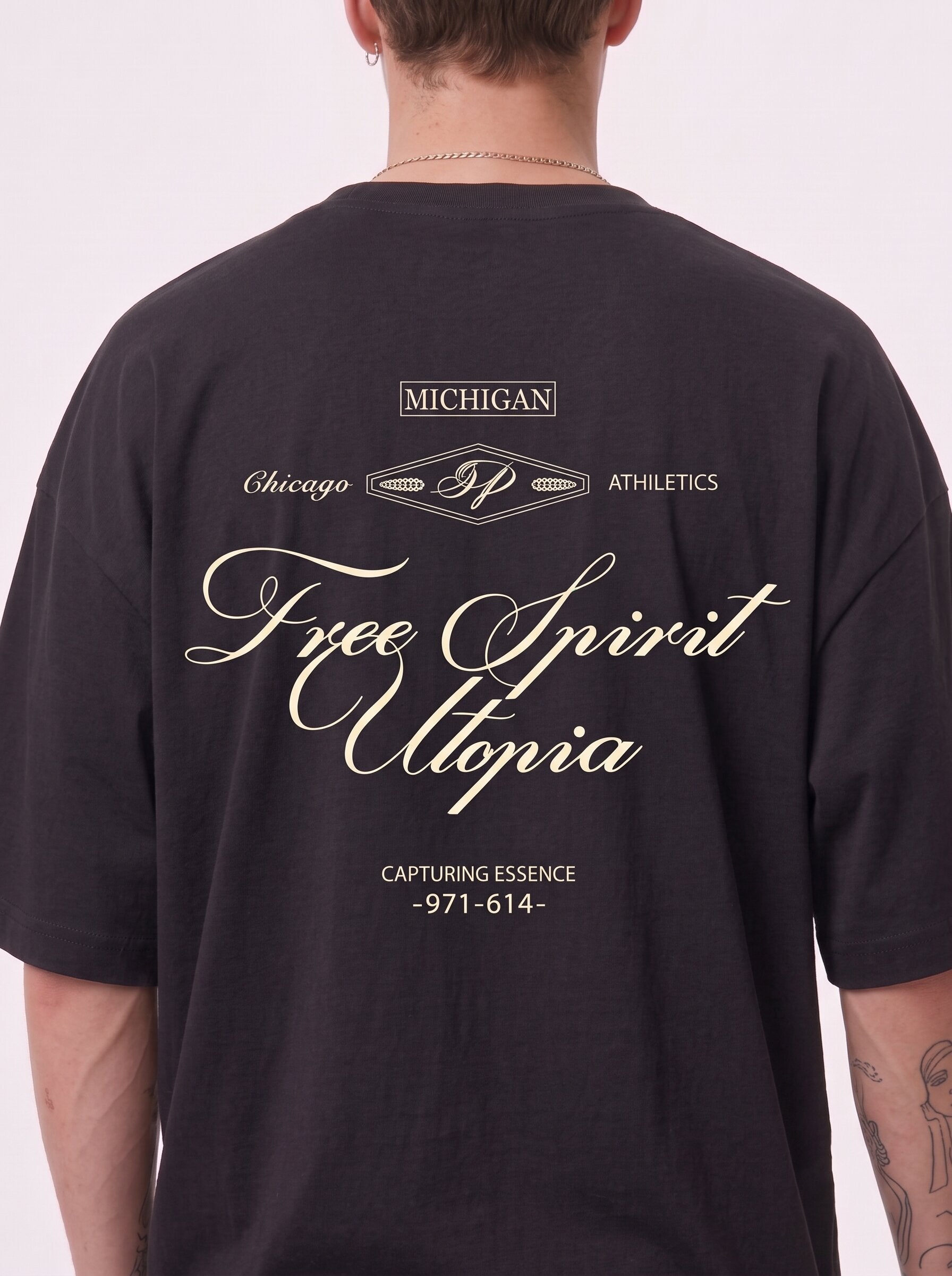 Unisex Black Oversized T-shirt