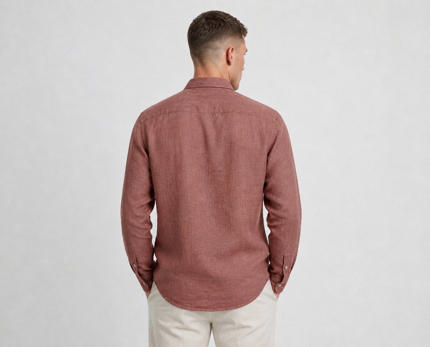 Rust Red Linen Shirt