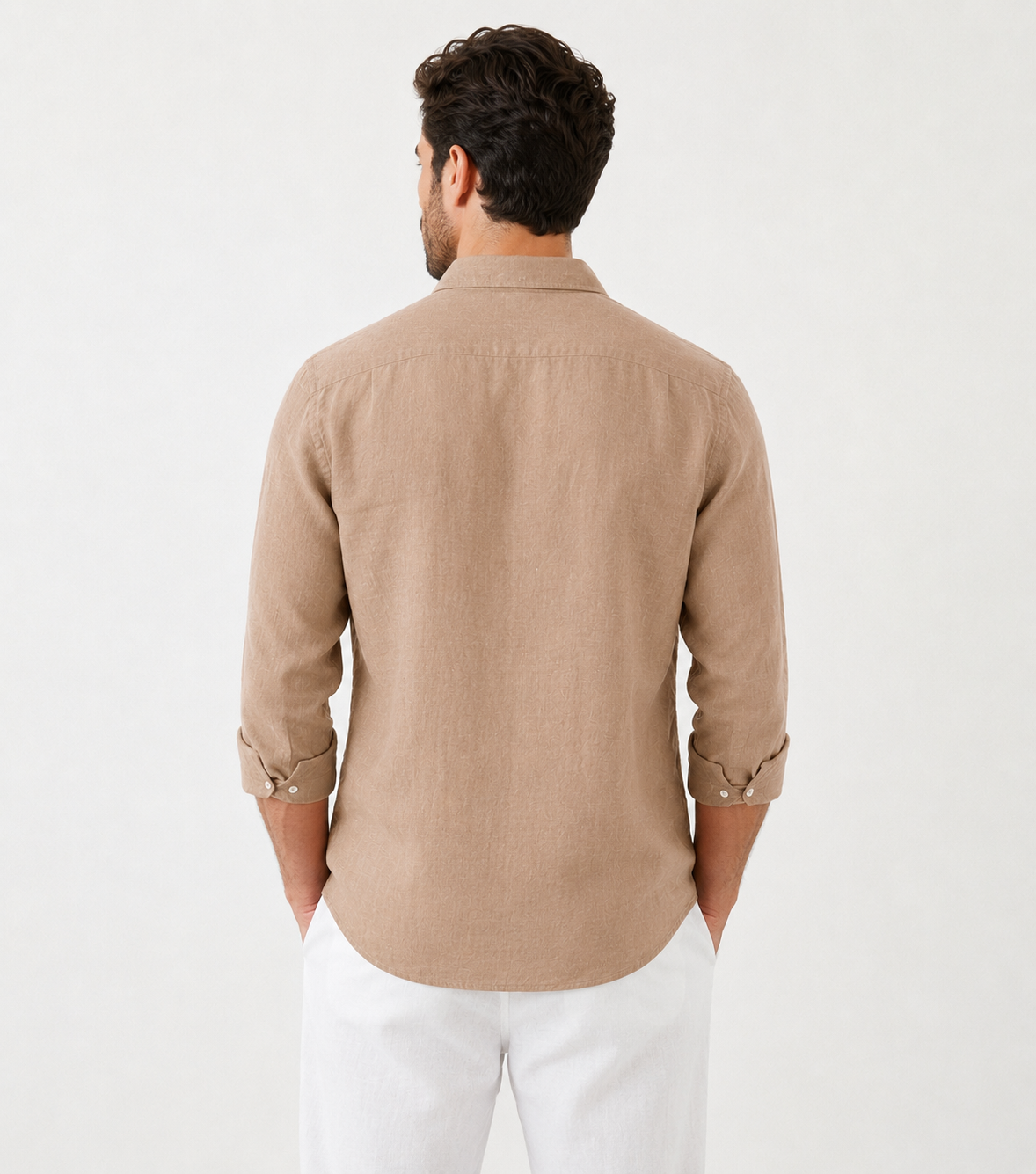 Peach Linen Shirt