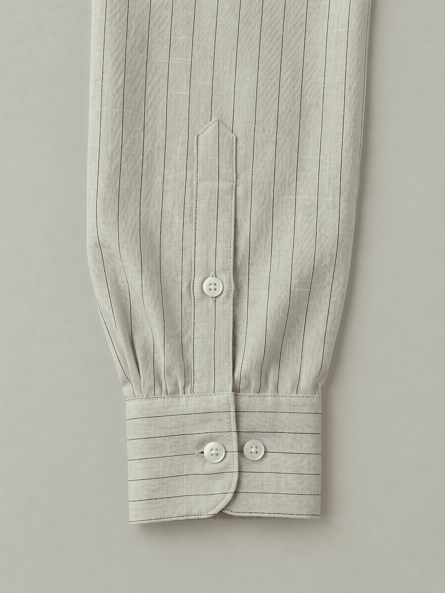 Griege Pinstriped Linen Shirt