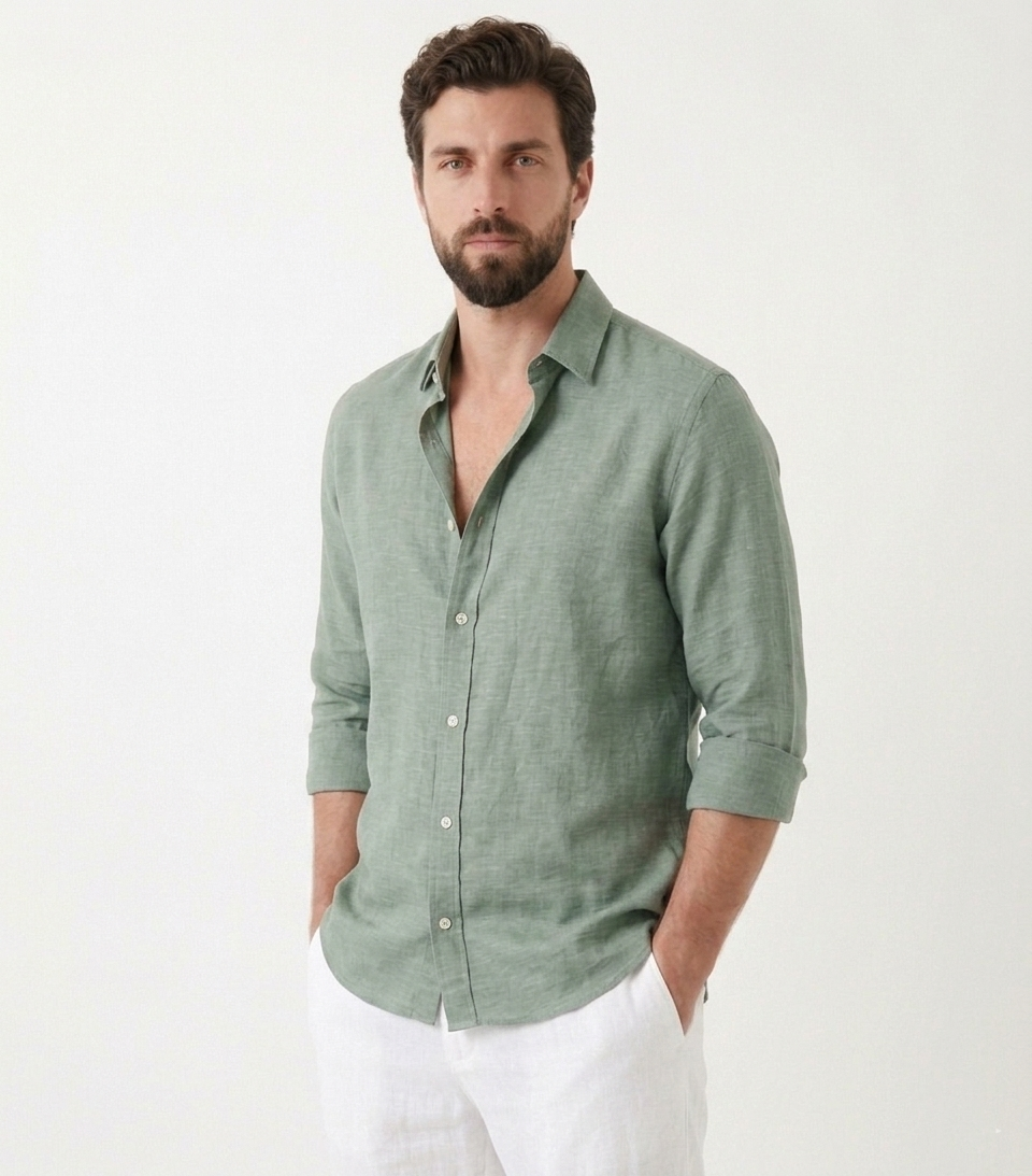 Sage Linen Shirt