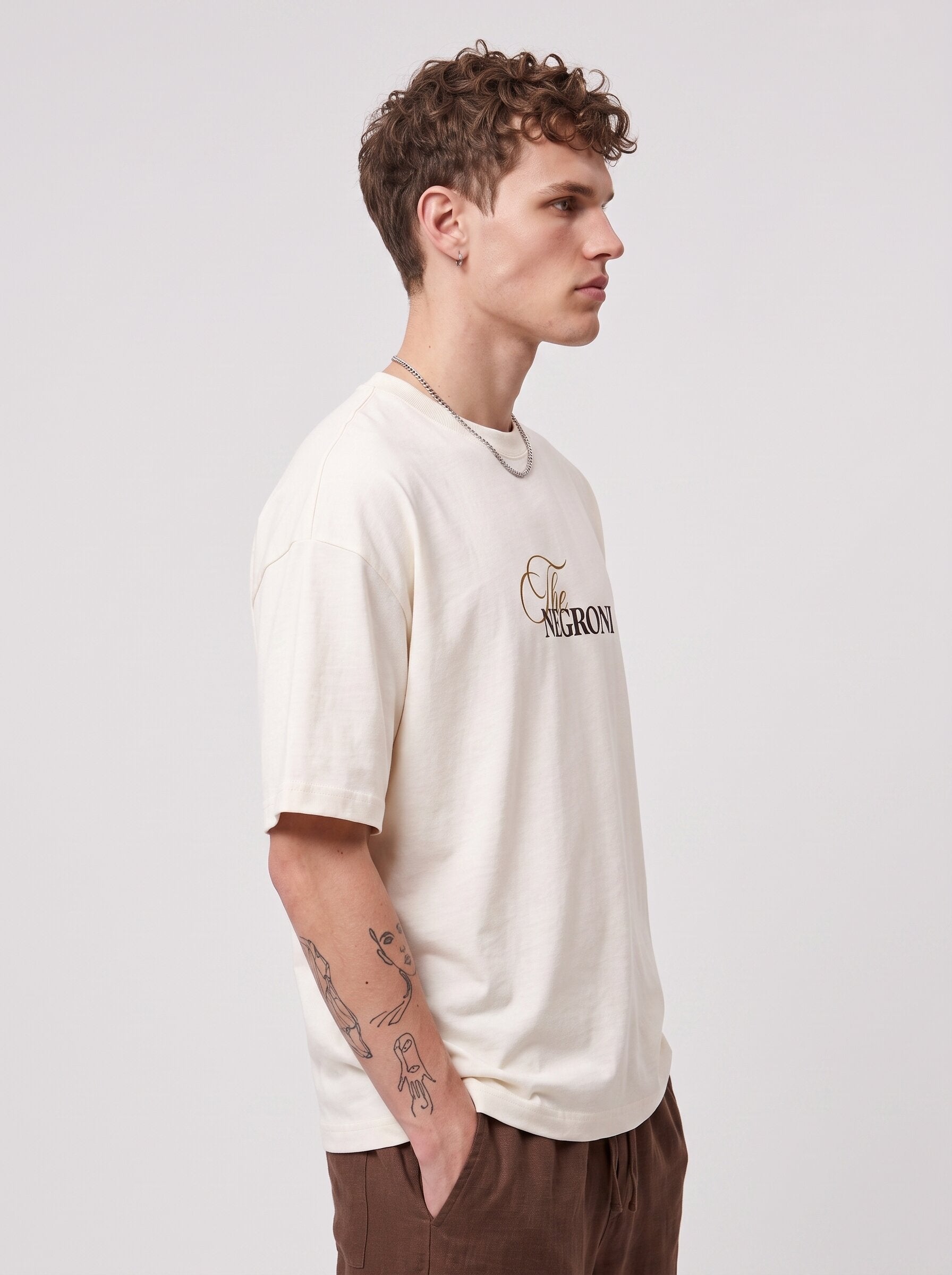 Unisex Cream Oversized T-shirt