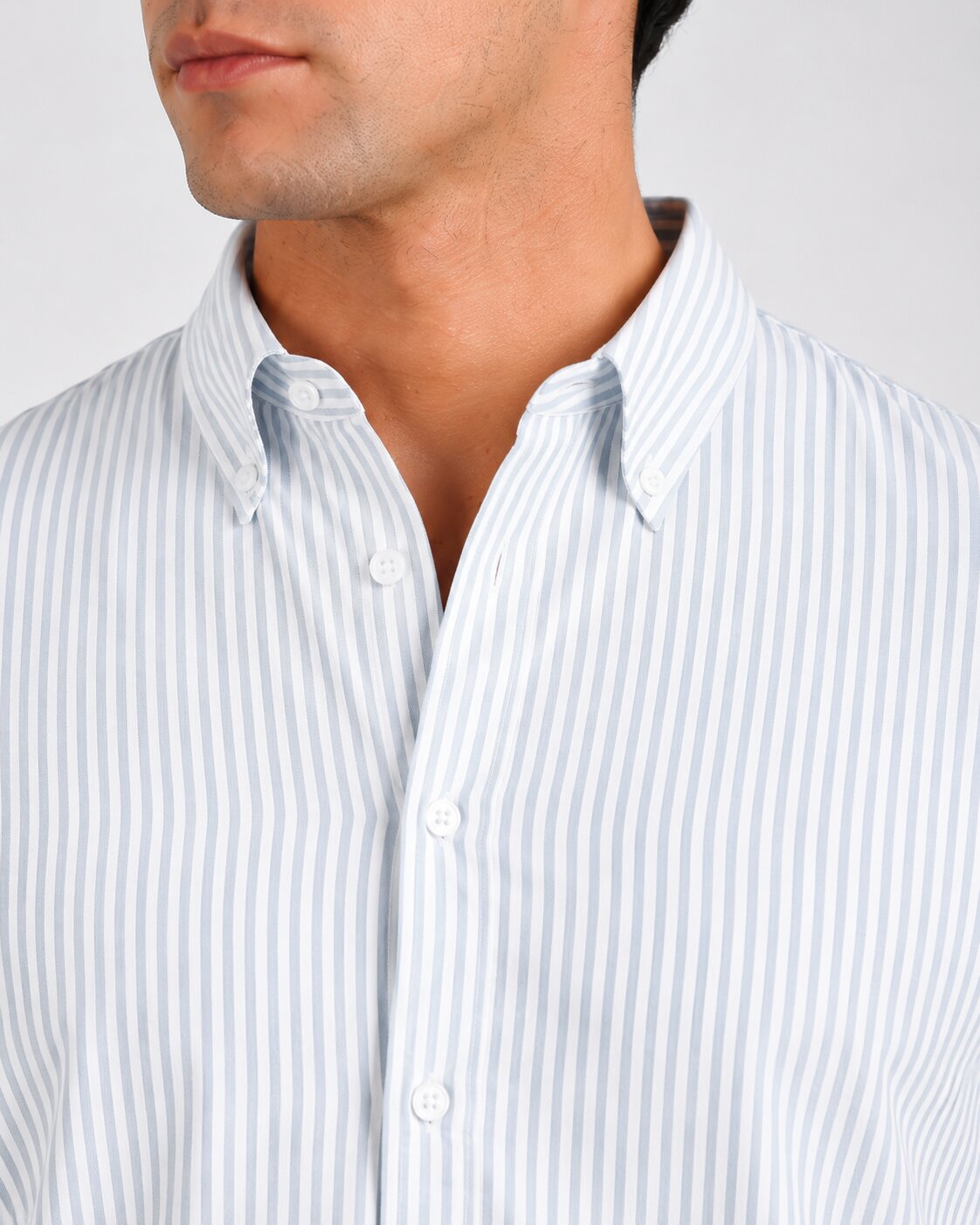 Grey Striped Linen Shirts