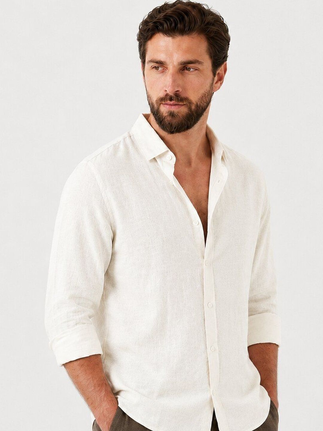Cream Linen Shirt