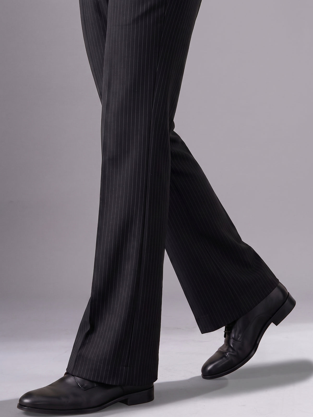 Black Striped Bootcut Pant