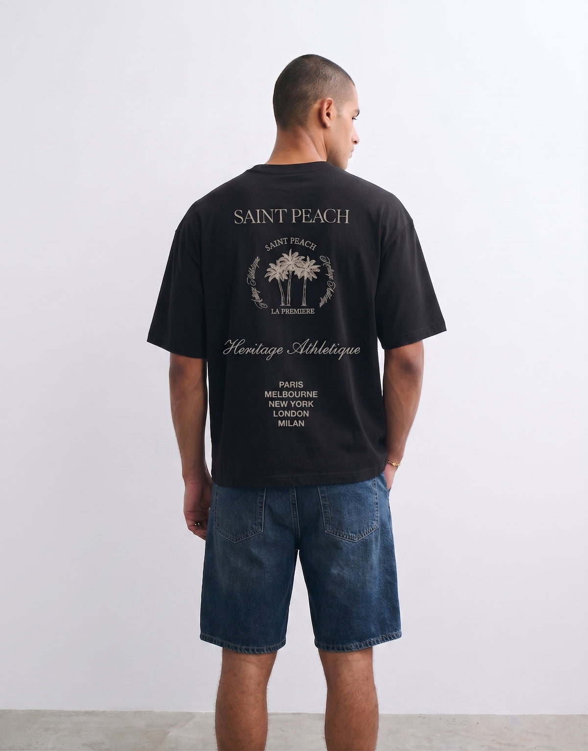 Unisex Black Oversized T-shirt