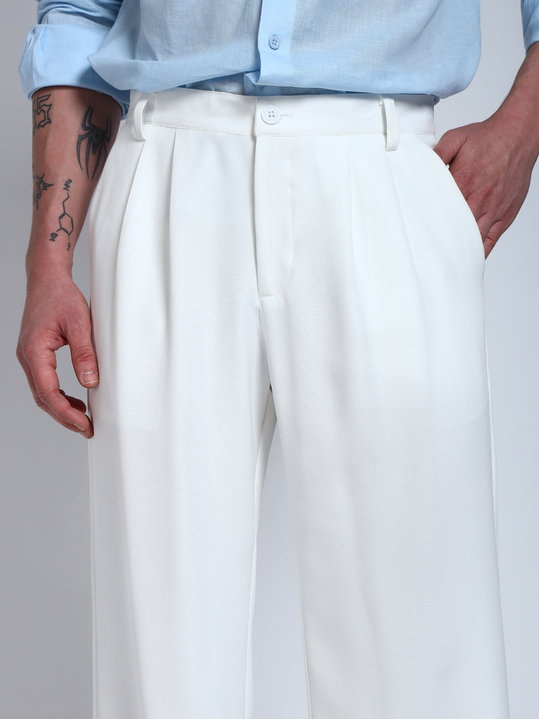 White Japanese Korean Pants