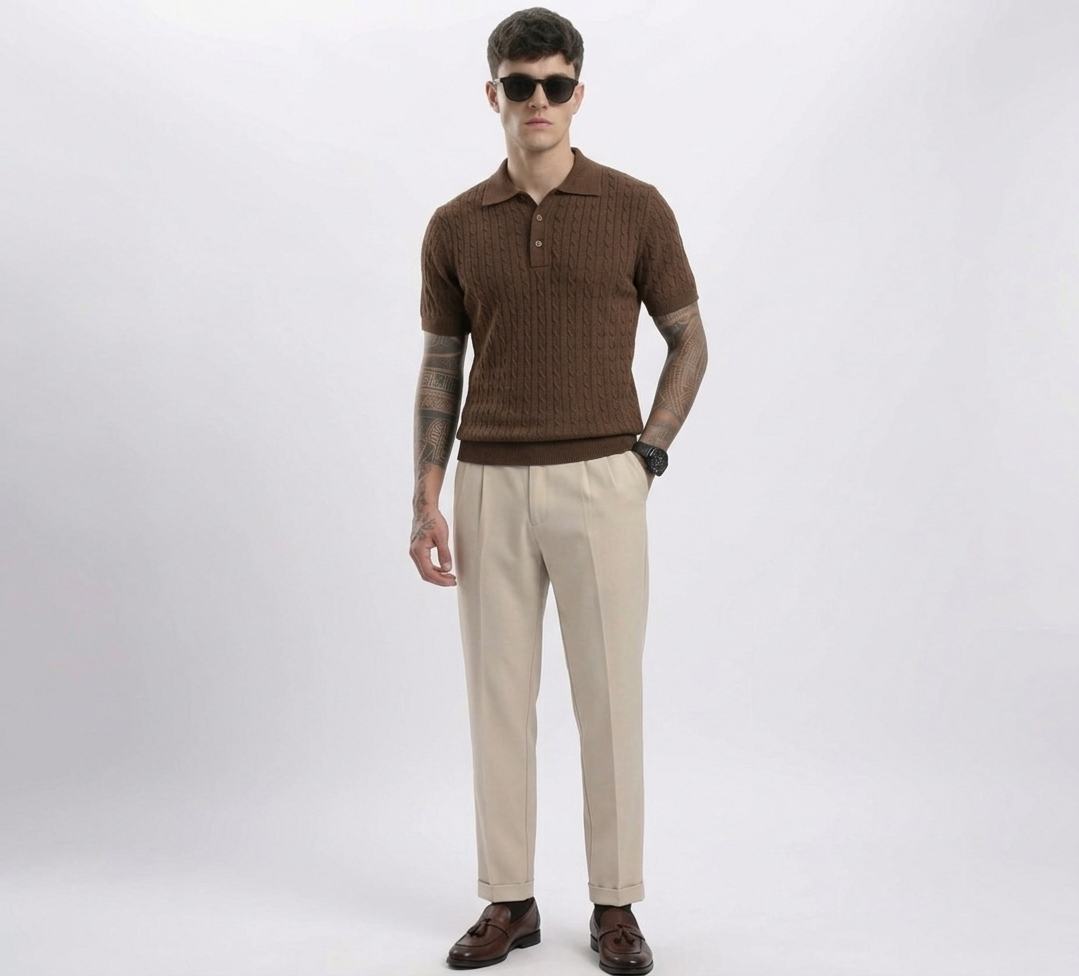 Mocha Cable Shirt