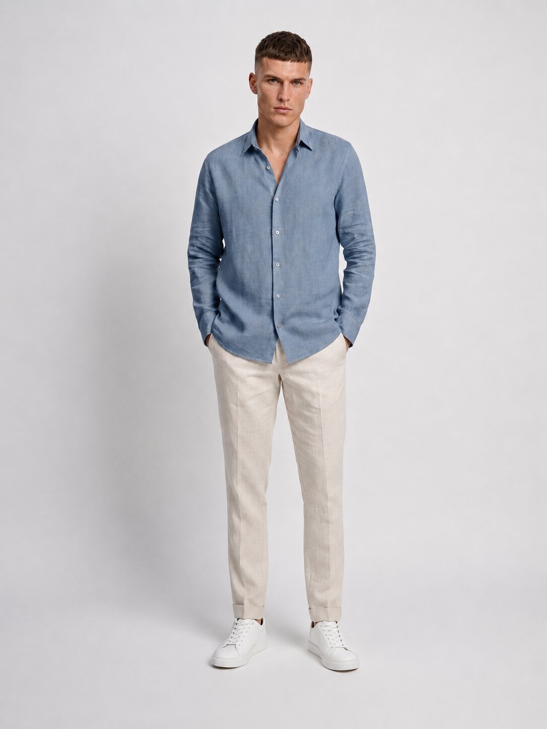 Teal Linen Shirt