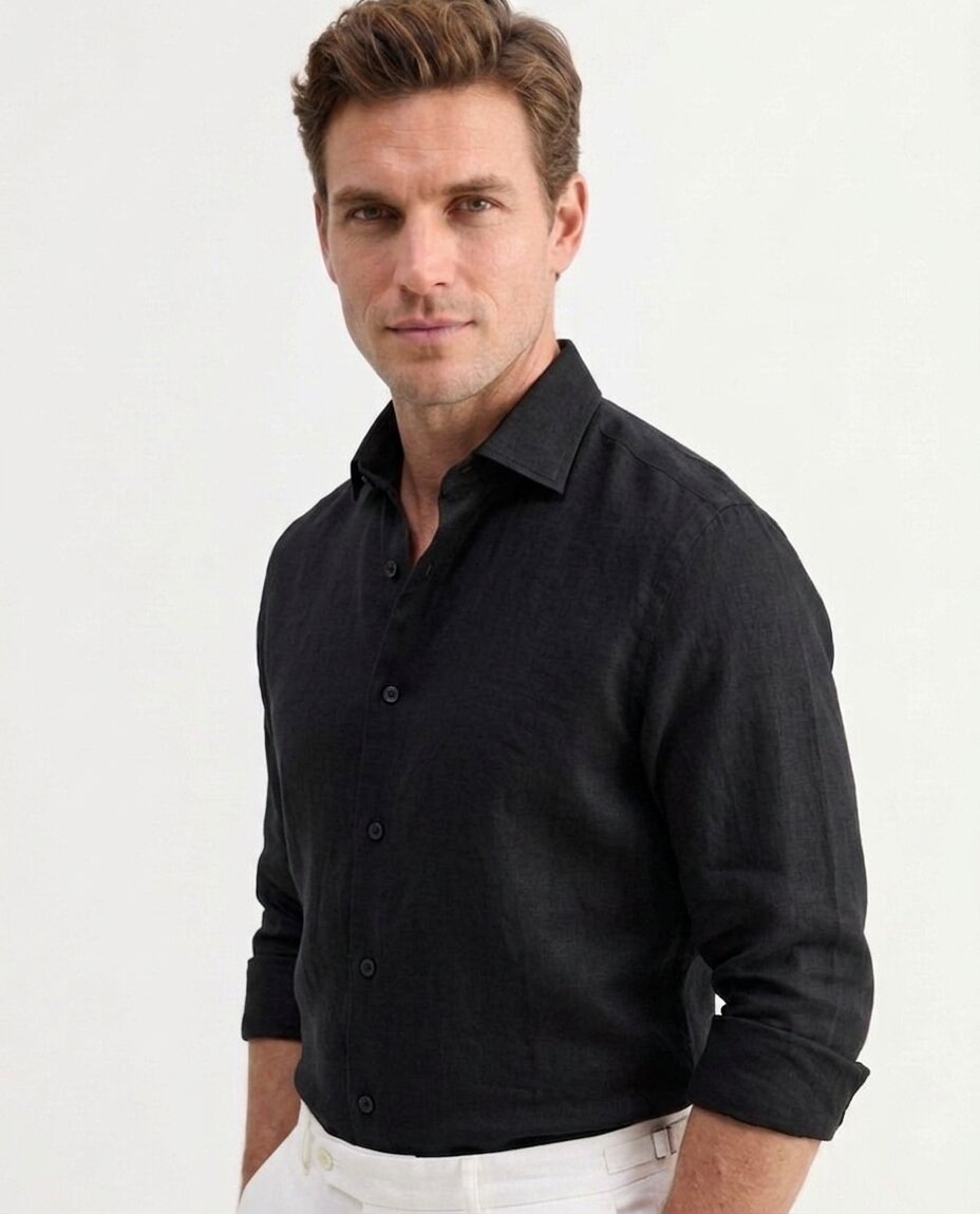 Black Linen Shirt