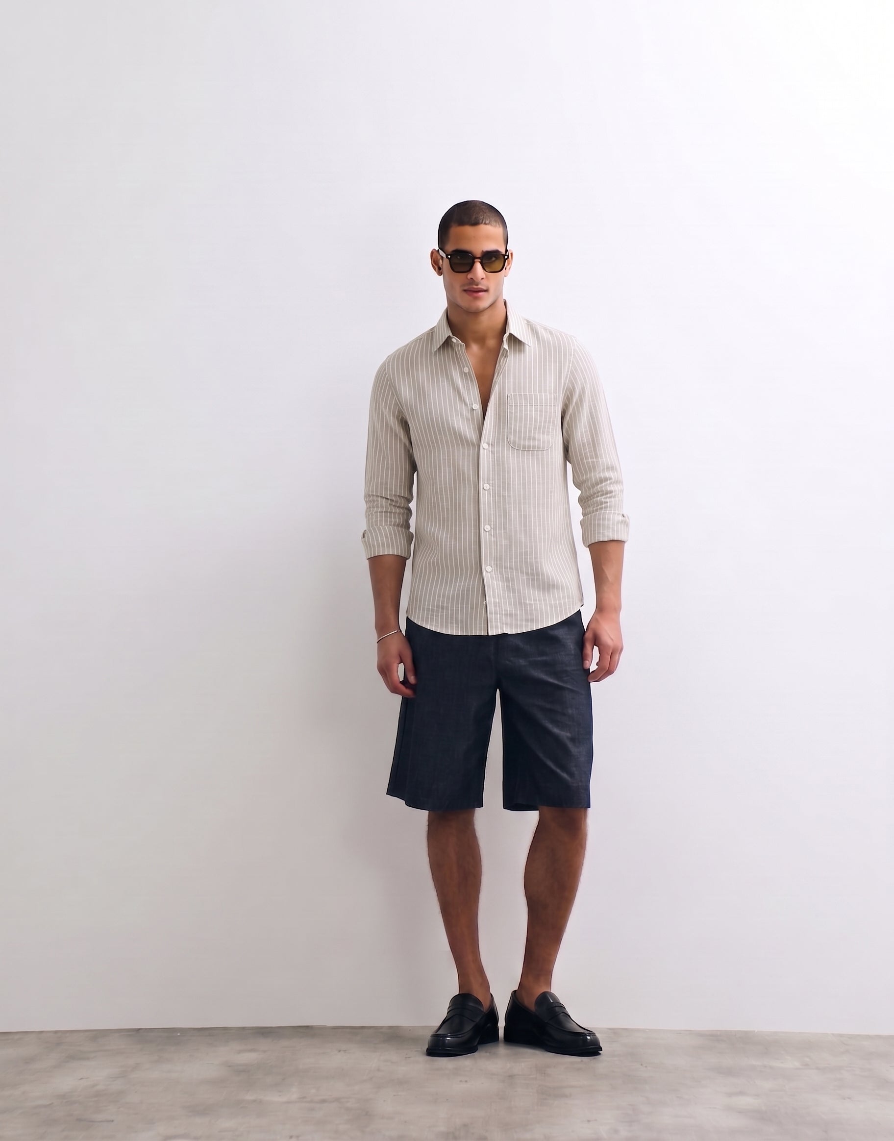 Sand Striped Linen Shirt