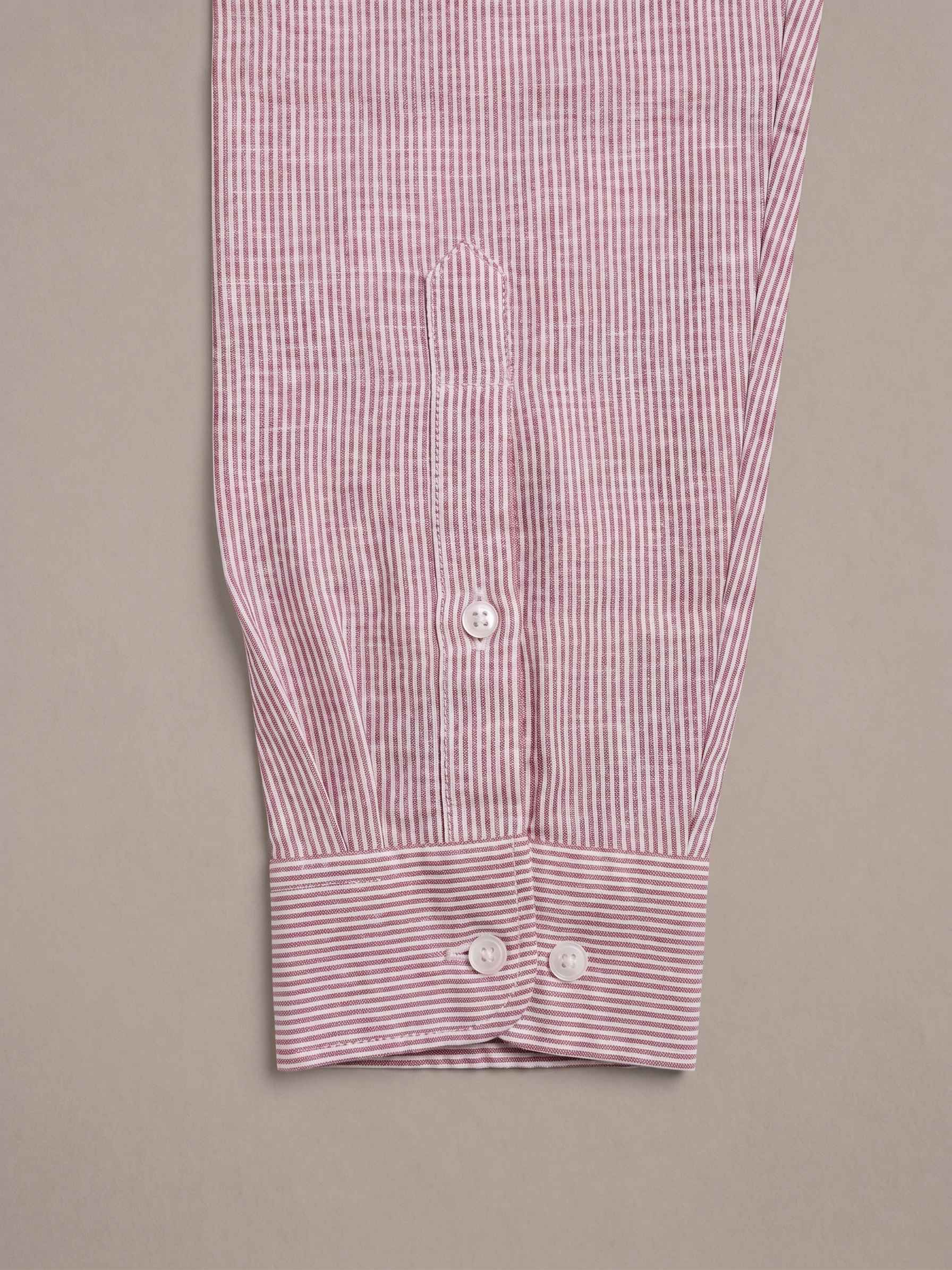 Muted Rose Striped Linen Shirt