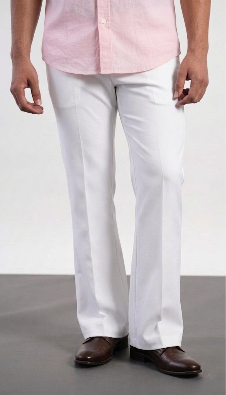 White Bootcut Pant