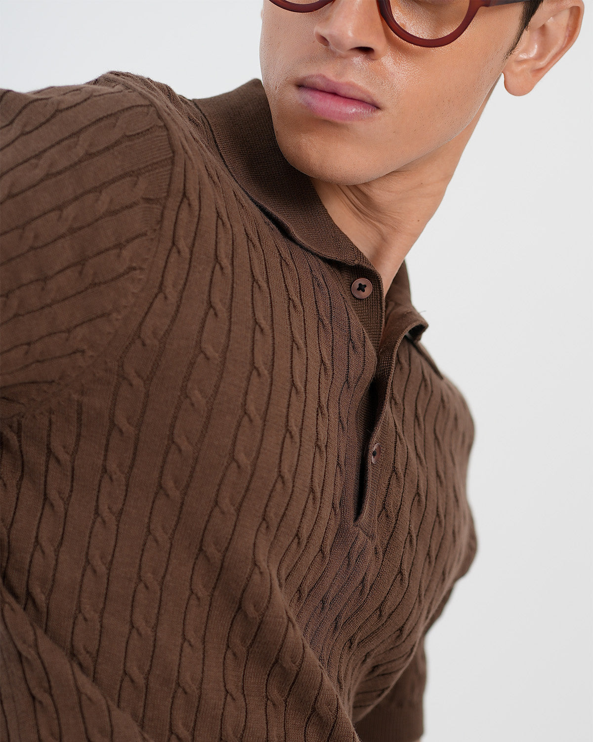Mocha Cable Shirt