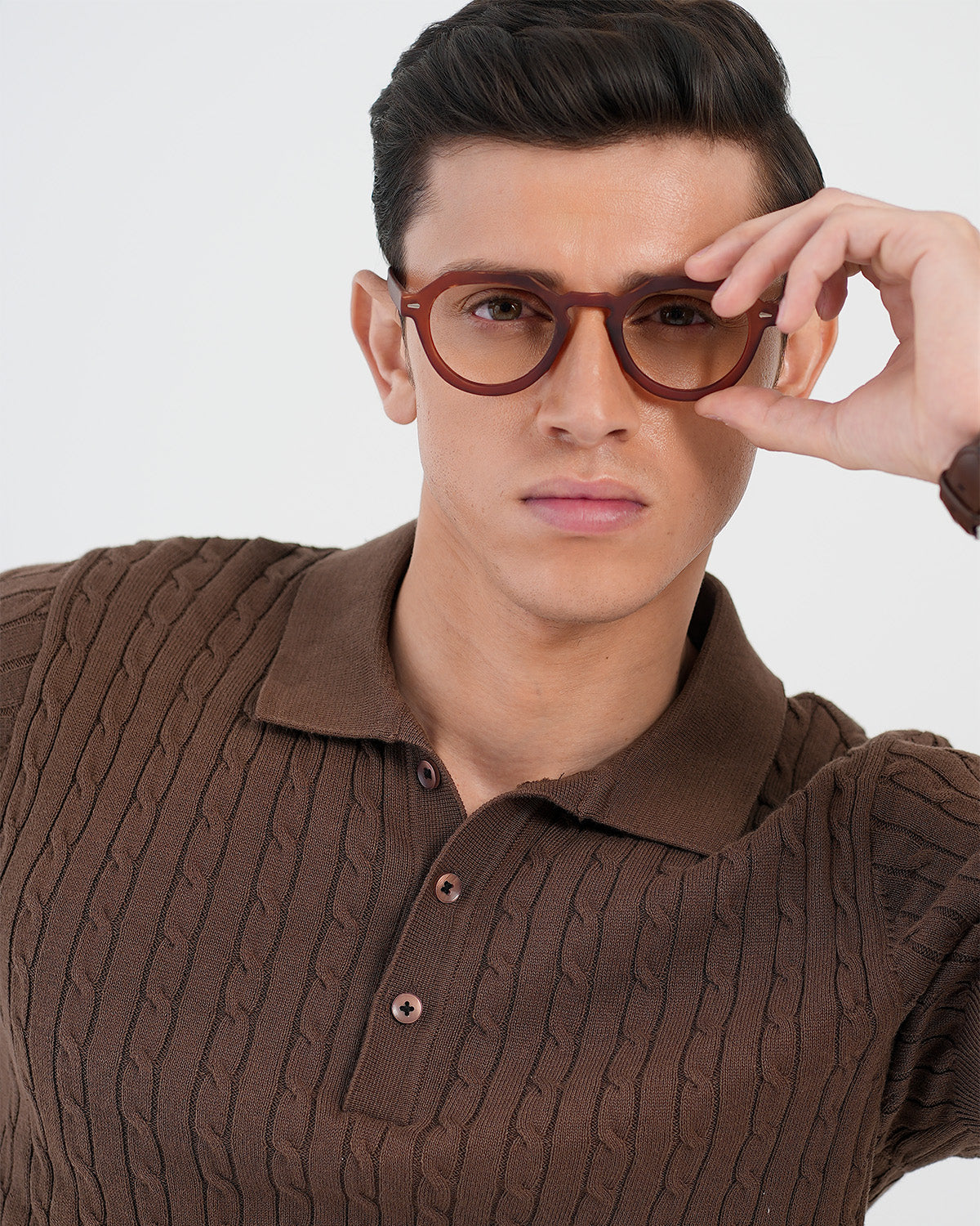 Mocha Cable Shirt