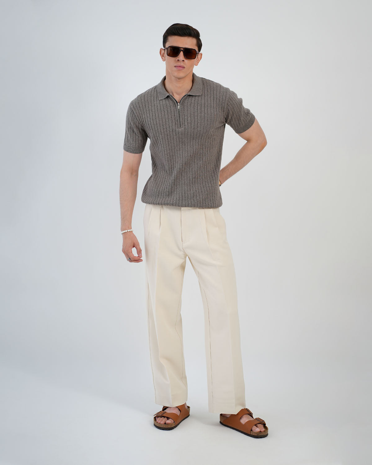 Cream Korean Pant