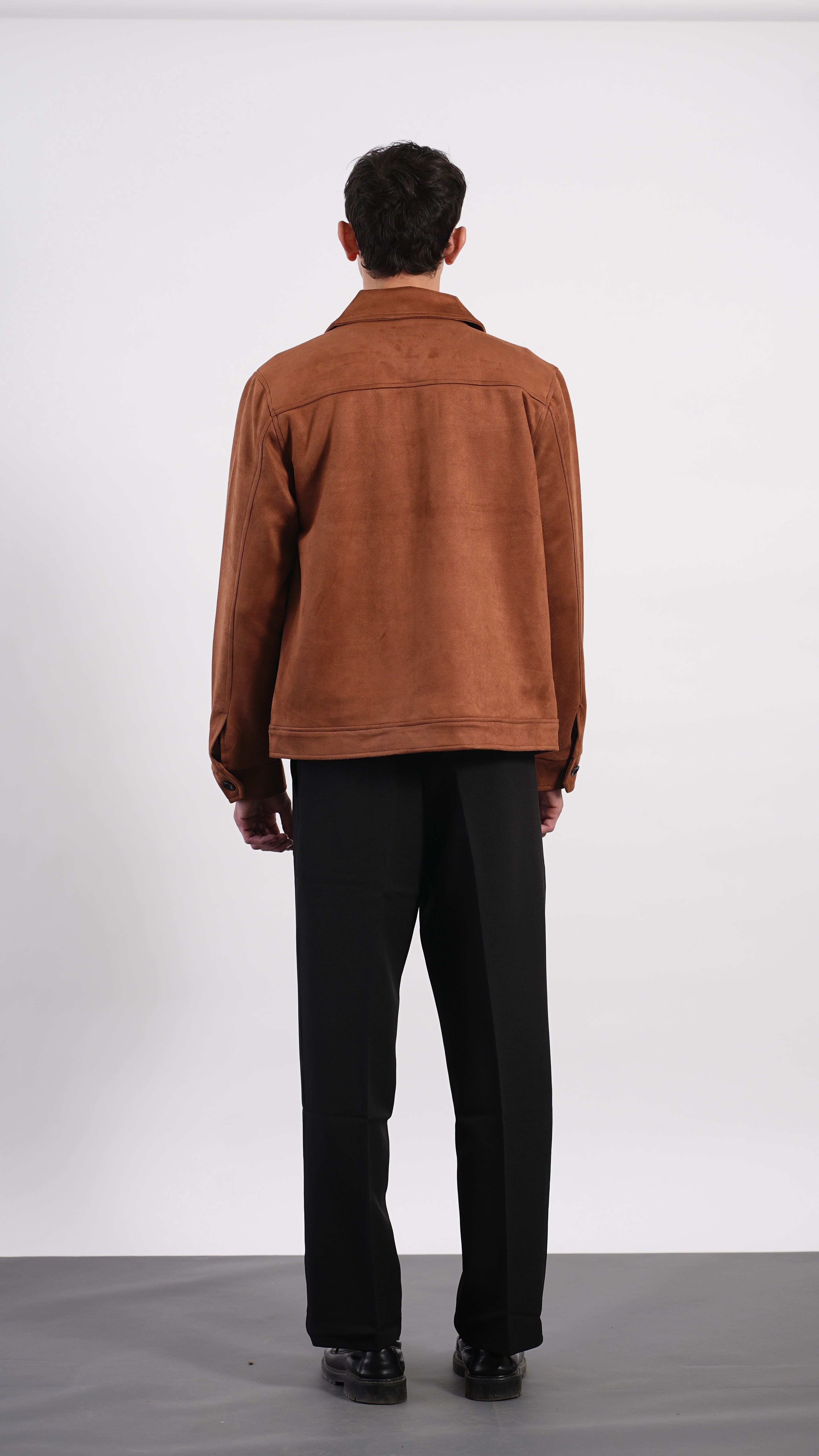 TAN FAUX SUED JACKET