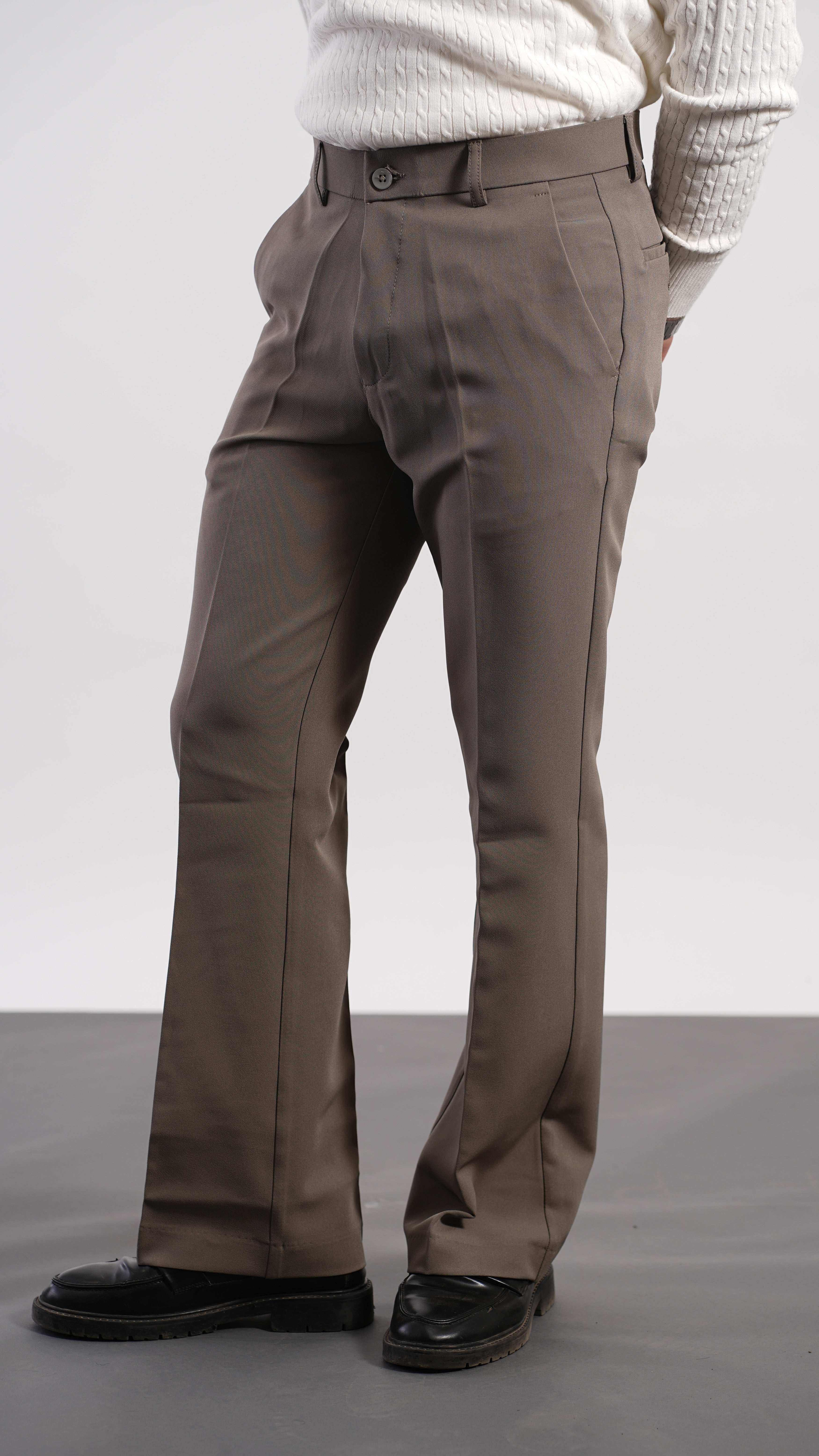 Ivory Bootcut Pants – Premium Stretch Mid-Rise Trousers