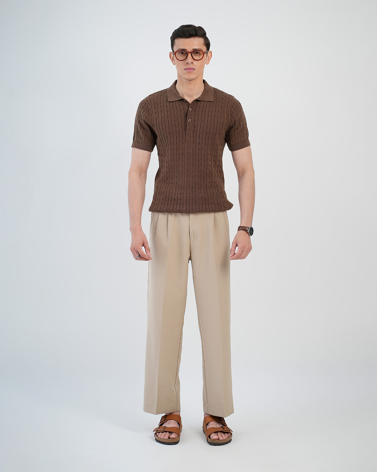 Mocha Cable Shirt