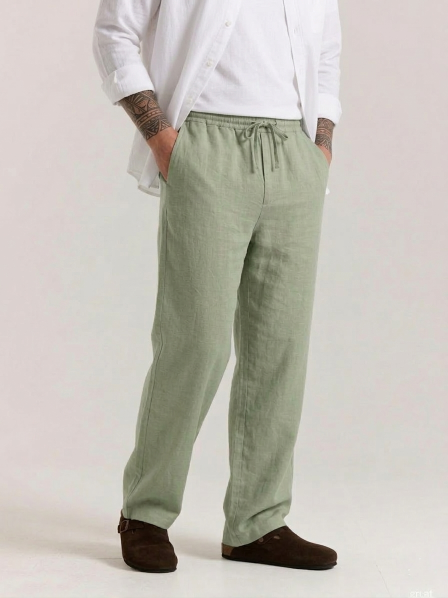 Matcha Cotton Linen Pants
