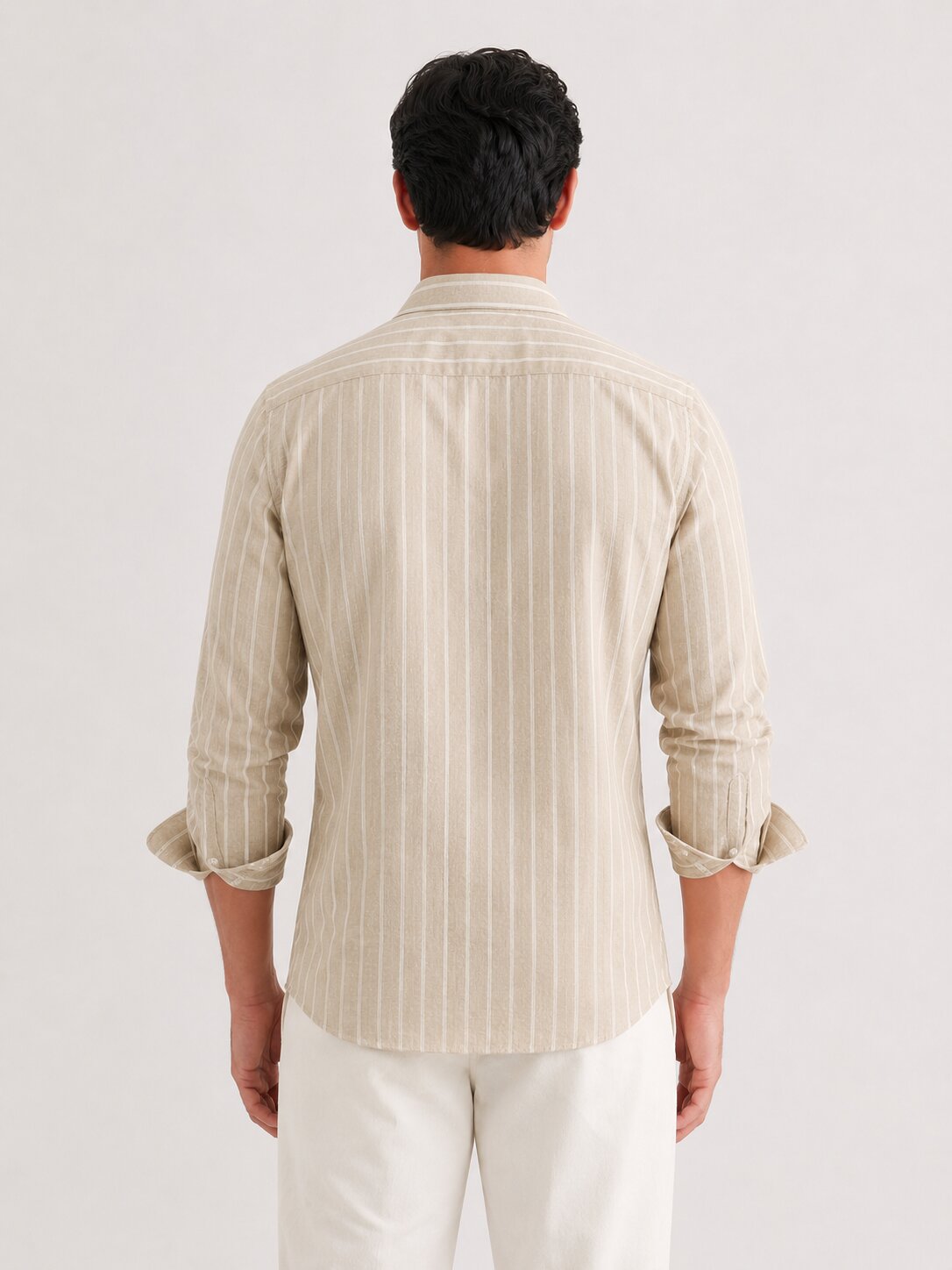 Desert Sand Striped Linen Shirt