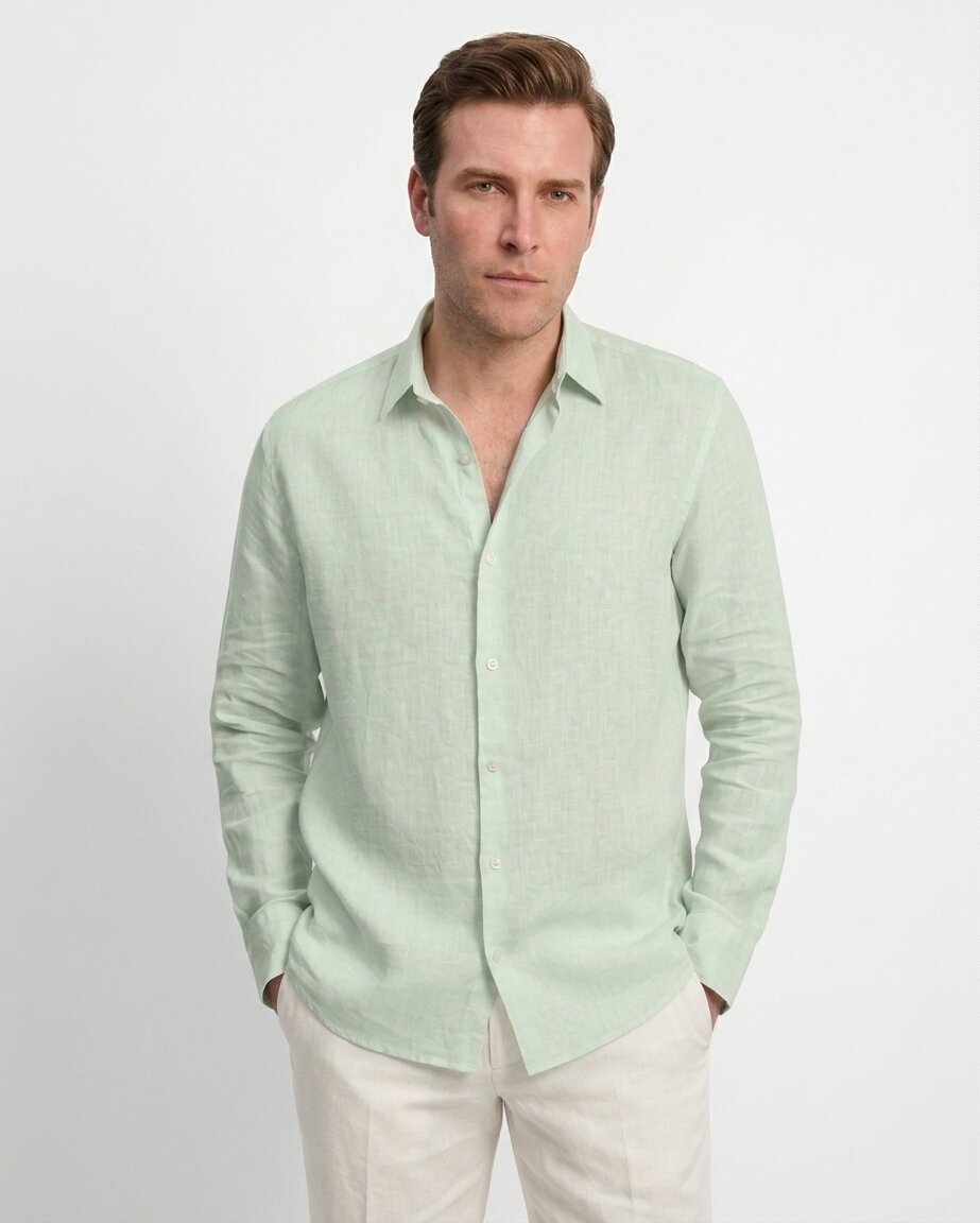 Pistachio Linen Shirt